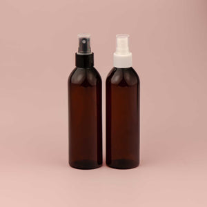 RIO PET boca braon amber 250ml 500ml sa raspršivačem kozmetička ambalaža 24mm
