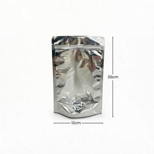 alu kesa 12x20+4 cm zip zatvarač providni front