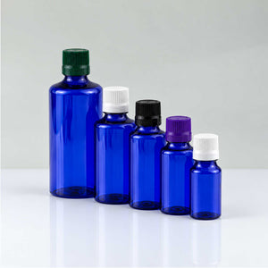 Plava PET bočice sa kapaljkom 10, 20, 30, 50 i 100 ml, grlo 18 mm - 413100, 413200, 413300, 413400, 413500 - 422100, 422150 | Bazika