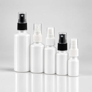 Bela PET bočice sa sprej raspršivačem 10, 20, 30, 50 i 100 ml, grlo 18 mm - 413100, 413200, 413300, 413400, 413500 - 424100, 424110, 424120 | Bazika