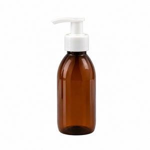 Braon PET boca za sirup sa belom pumpicom dozatorom A 28/410, beli prsten - 448500 | Bazika