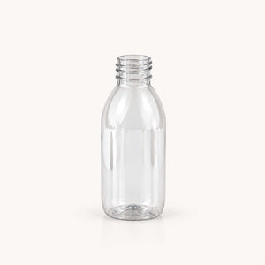 Transparentna PET boca za sirup 150 ml, grlo 28 mm, bez poklopca - 443100 | Bazika
