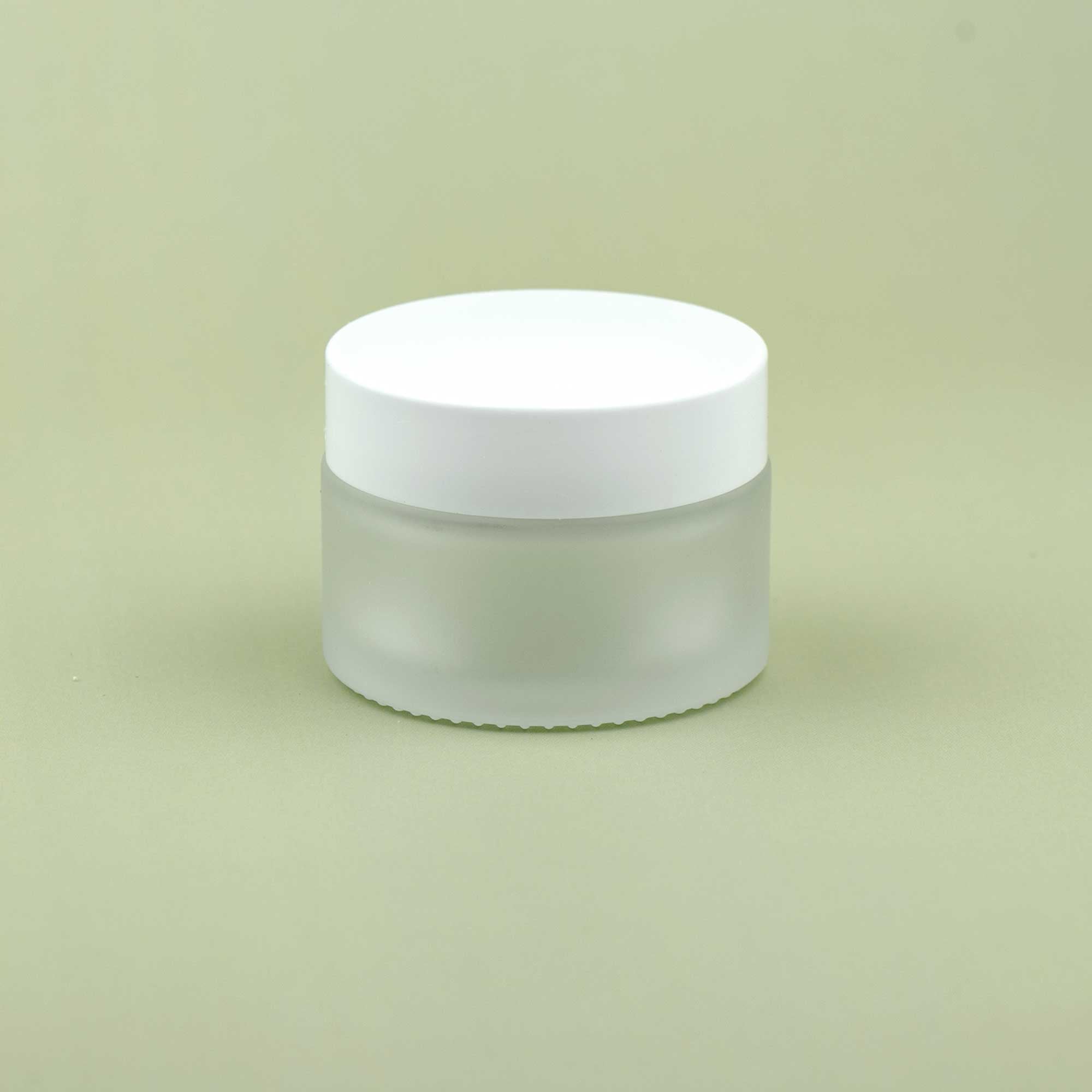 TALIA 30ml mat bela staklena kozmetička teglica & beli poklopac - 401100/401830