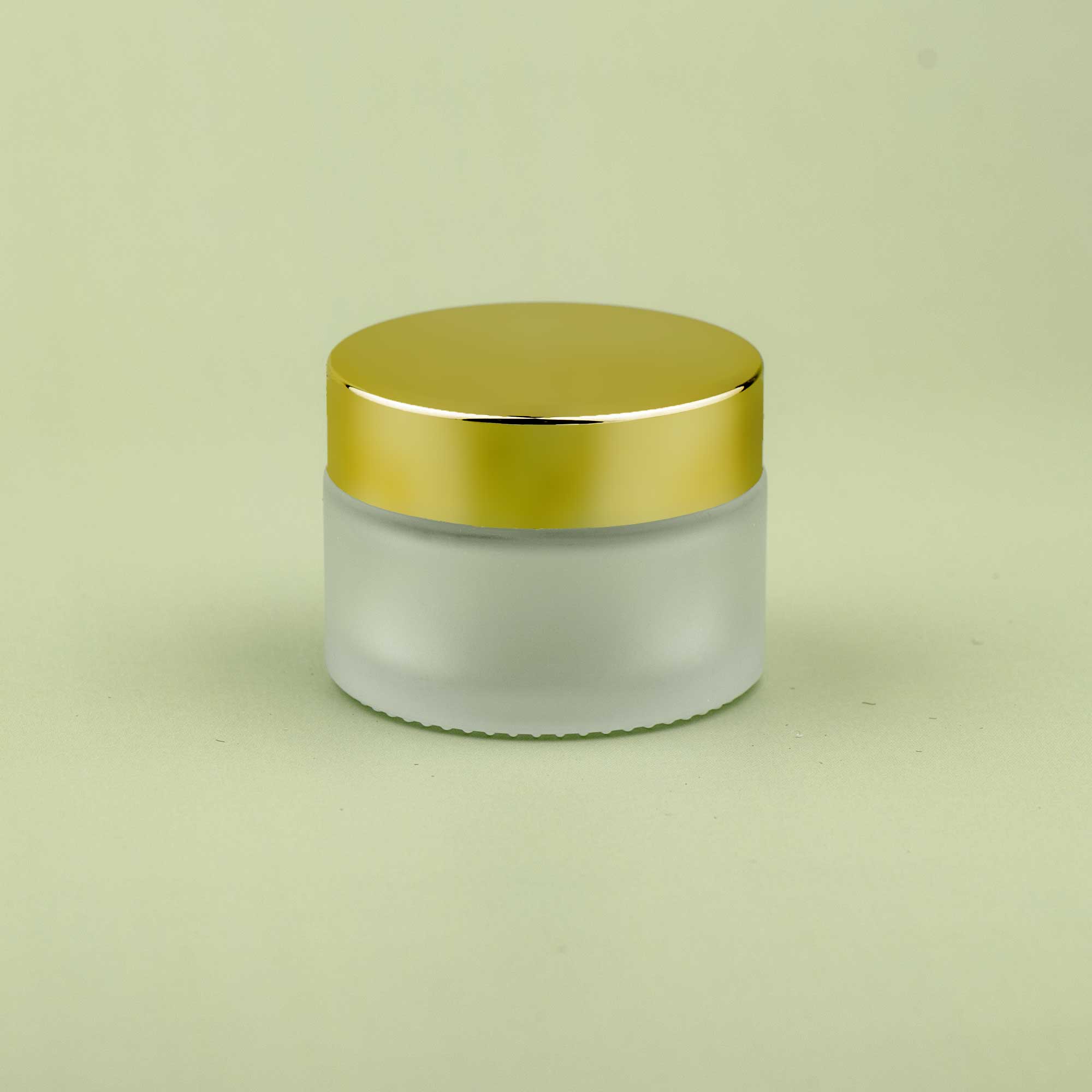 TALIA 30ml mat bela staklena kozmetička teglica & zlatni poklopac - 401100/401830