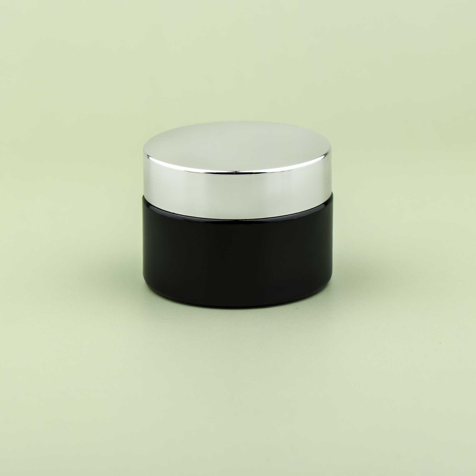 TALIA 30ml crna staklena kozmetička teglica & srebrni poklopac - 401120/401830