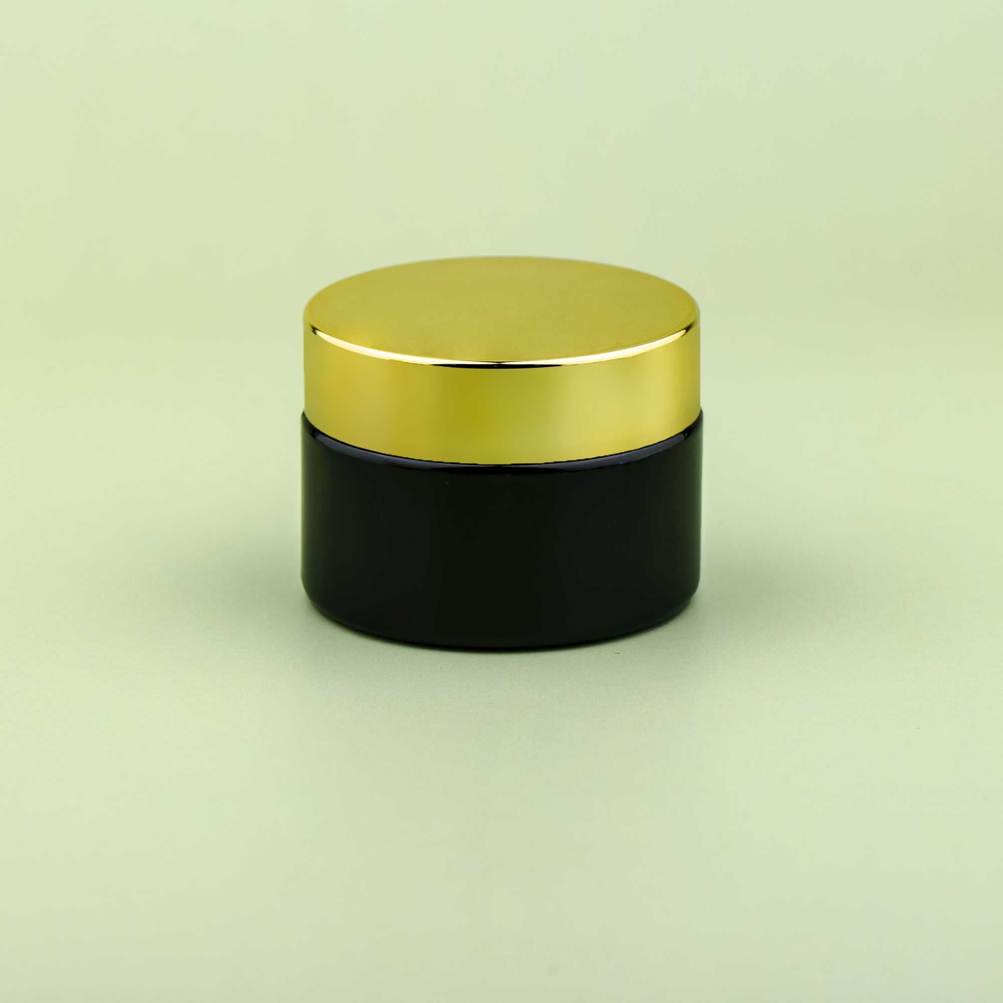 TALIA 30ml crna staklena kozmetička teglica & zlatni poklopac - 401120/401830