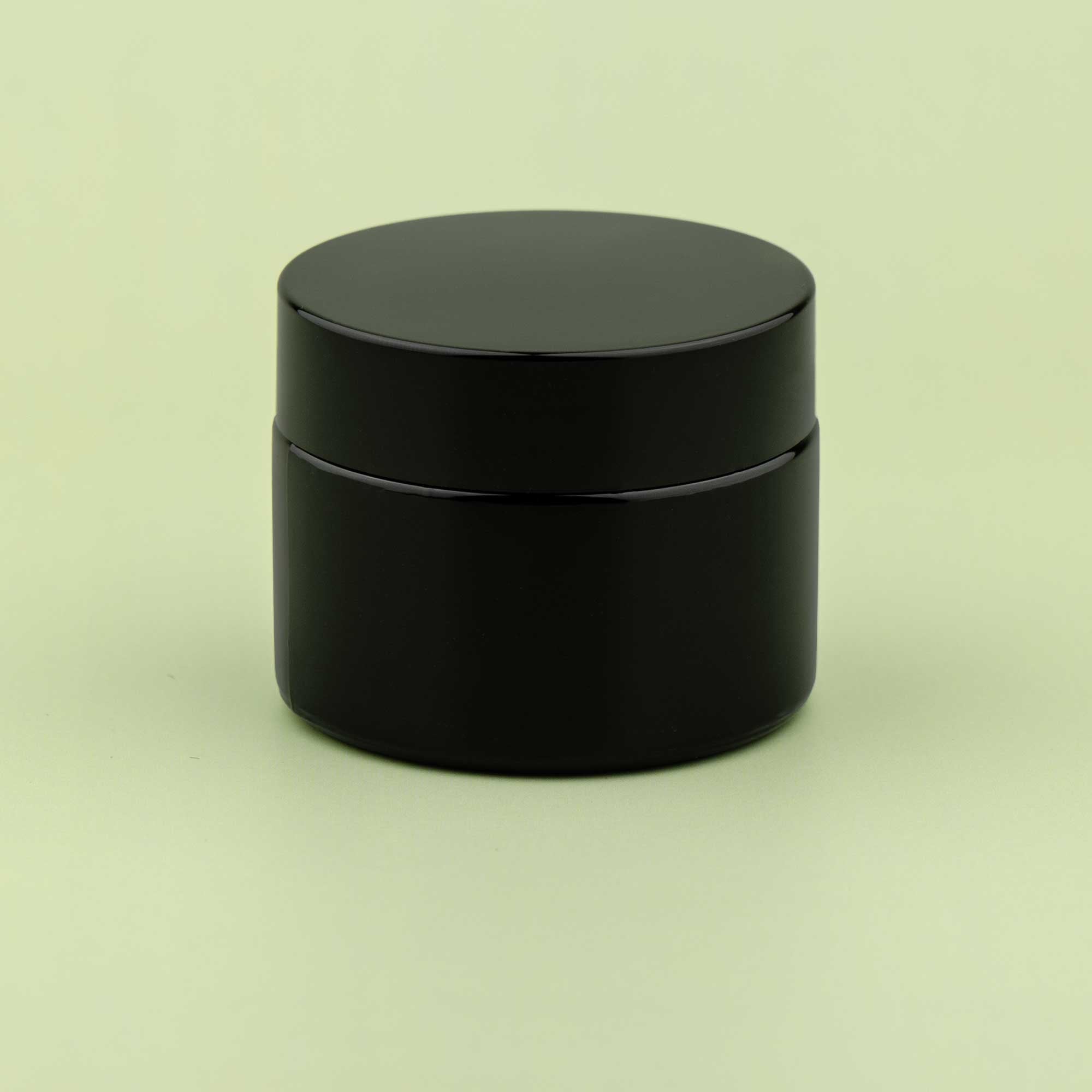 TALIA 50ml crna staklena kozmetička teglica & crni poklopac - 401320/401850