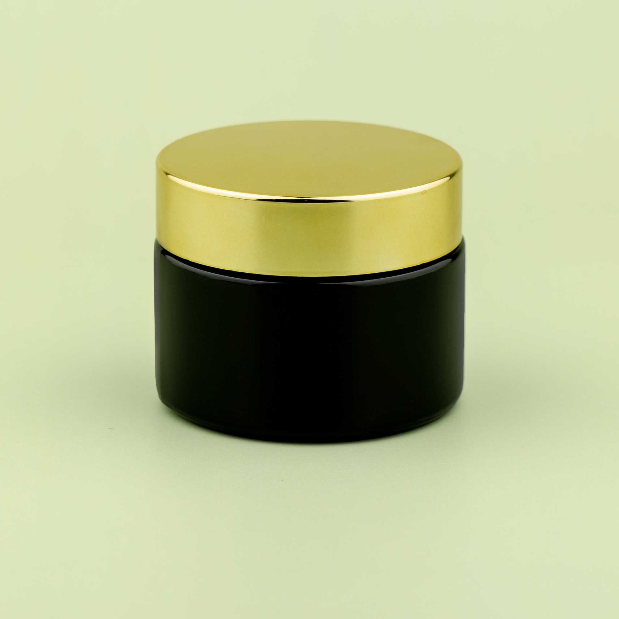 TALIA 50ml crna staklena kozmetička teglica & zlatni poklopac - 401320/401850