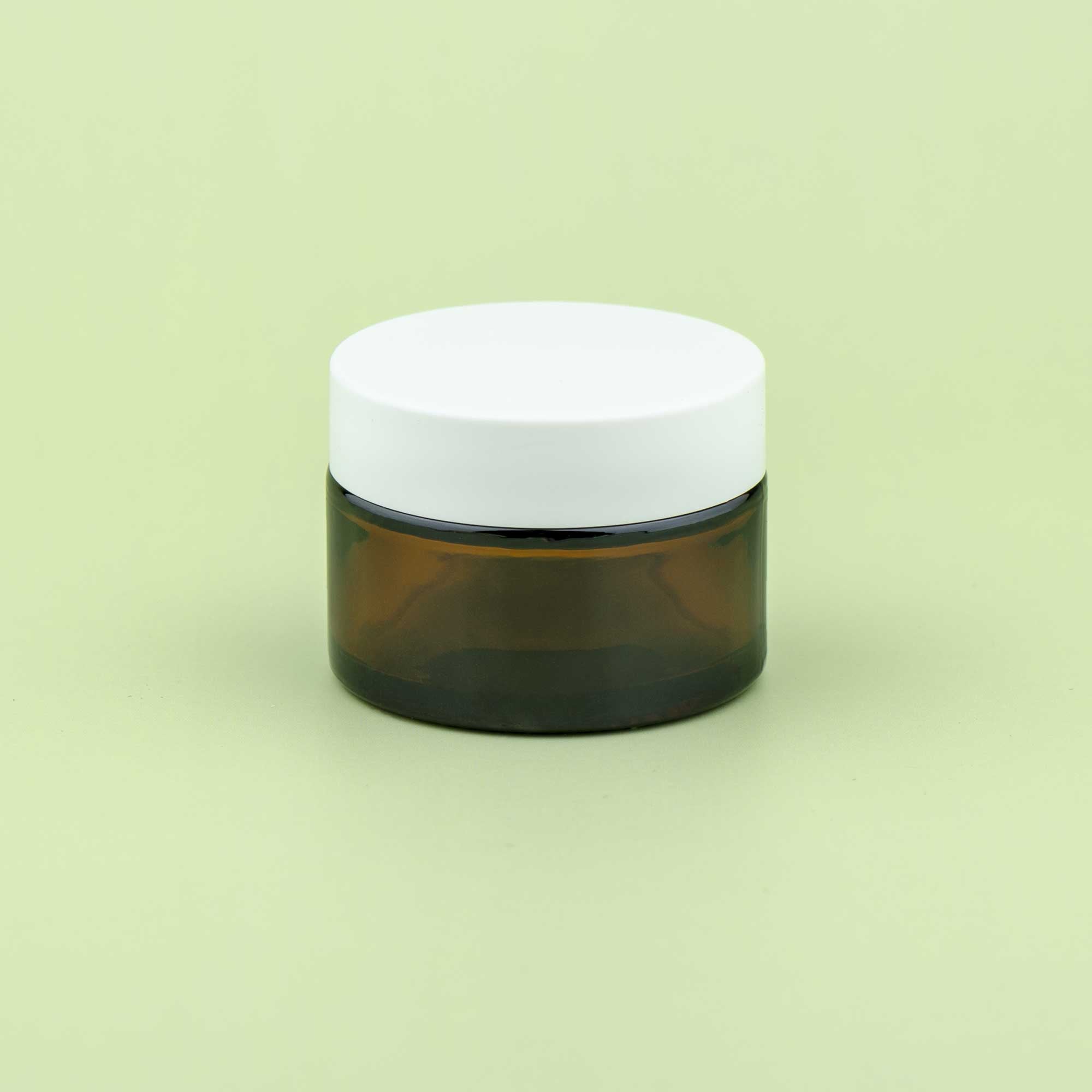 TALIA 30ml braon staklena kozmetička teglica & beli poklopac - 401110/401830