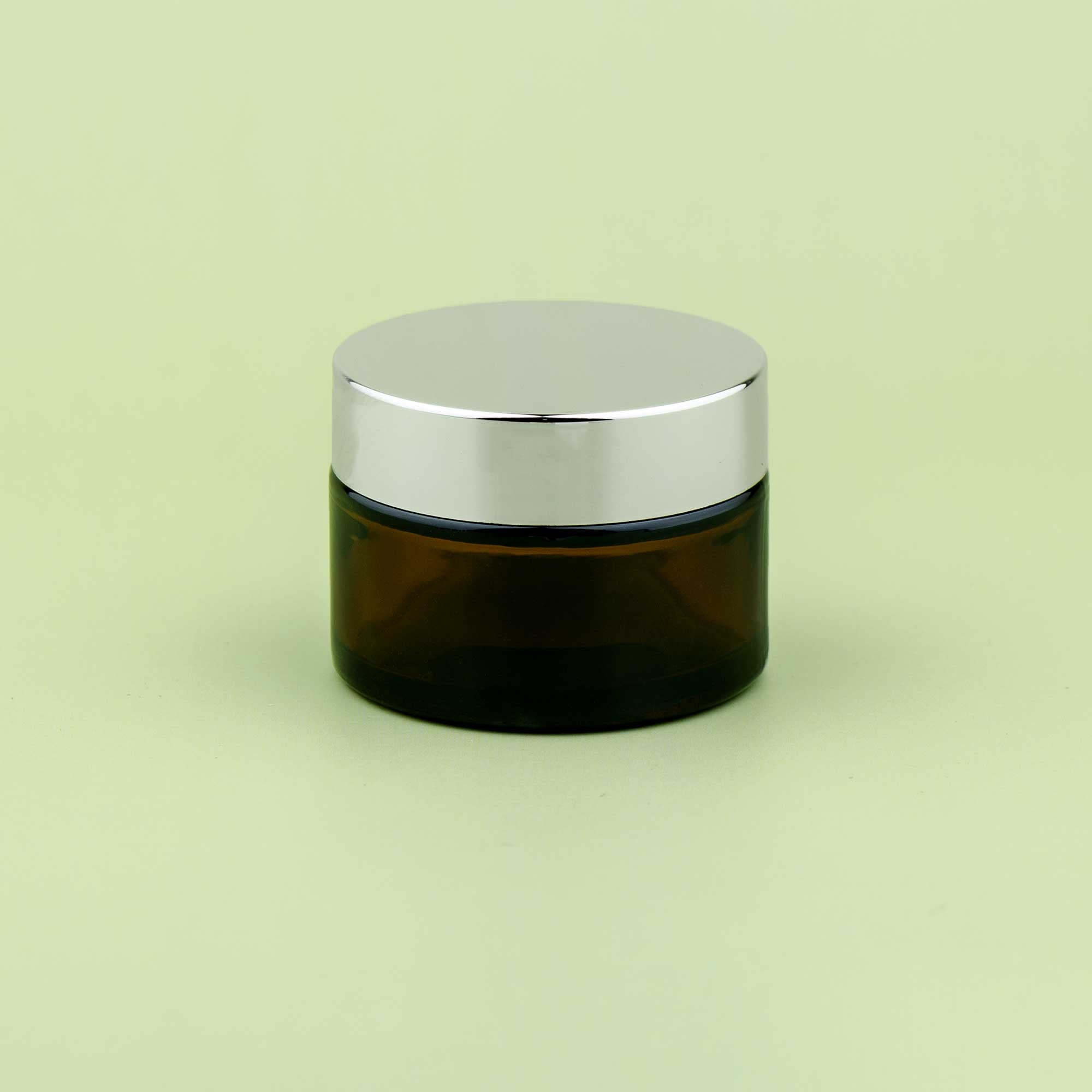 TALIA 30ml braon staklena kozmetička teglica & srebrni poklopac - 401110/401830