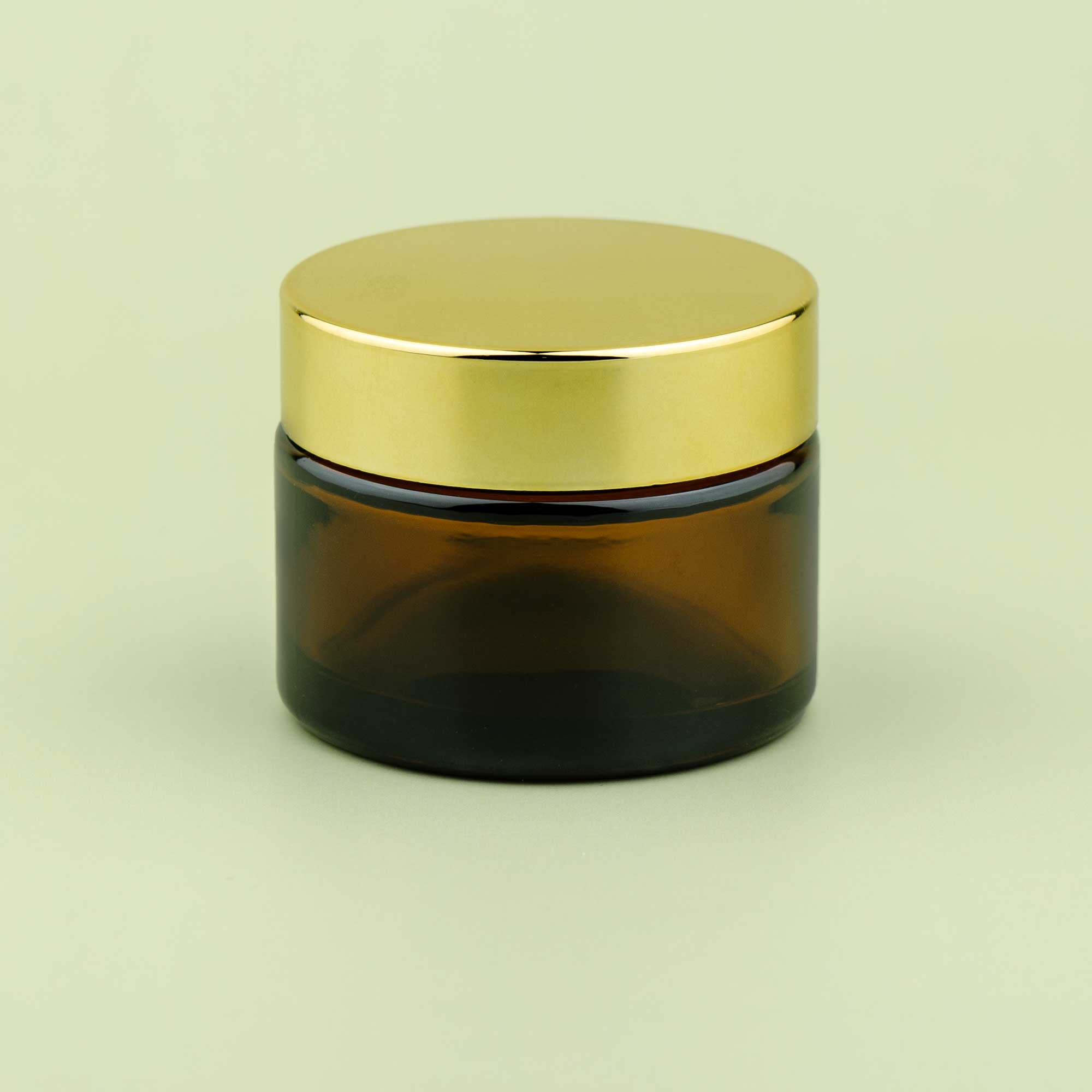 TALIA 50ml braon staklena kozmetička teglica & zlatni poklopac - 401310/401850