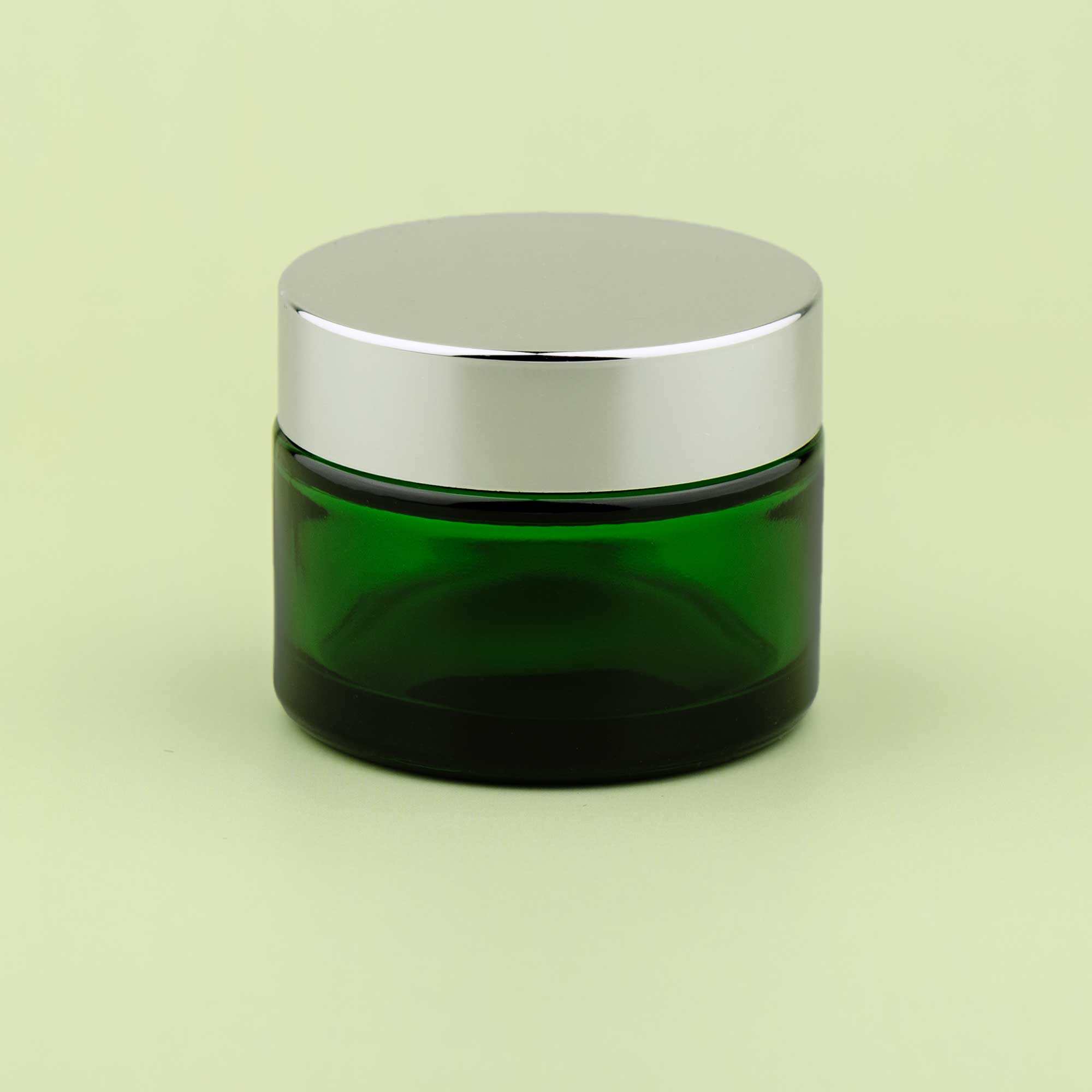 TALIA 50ml zelena staklena kozmetička teglica & srebrni poklopac - 401330/401850