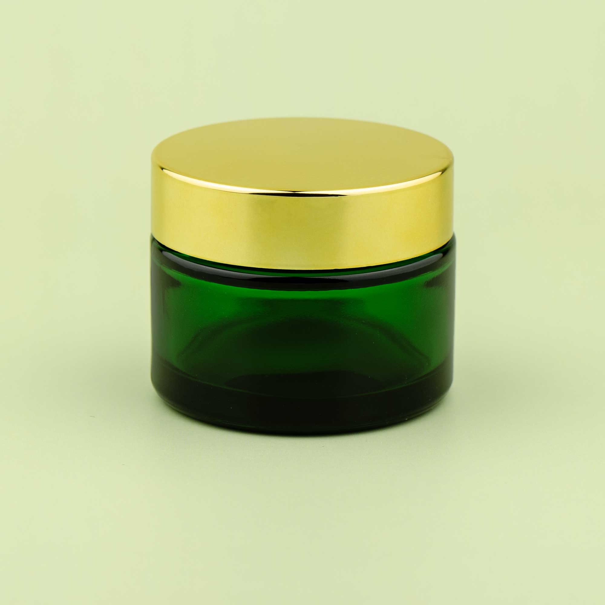TALIA 50ml zelena staklena kozmetička teglica & zlatni poklopac - 401330/401850