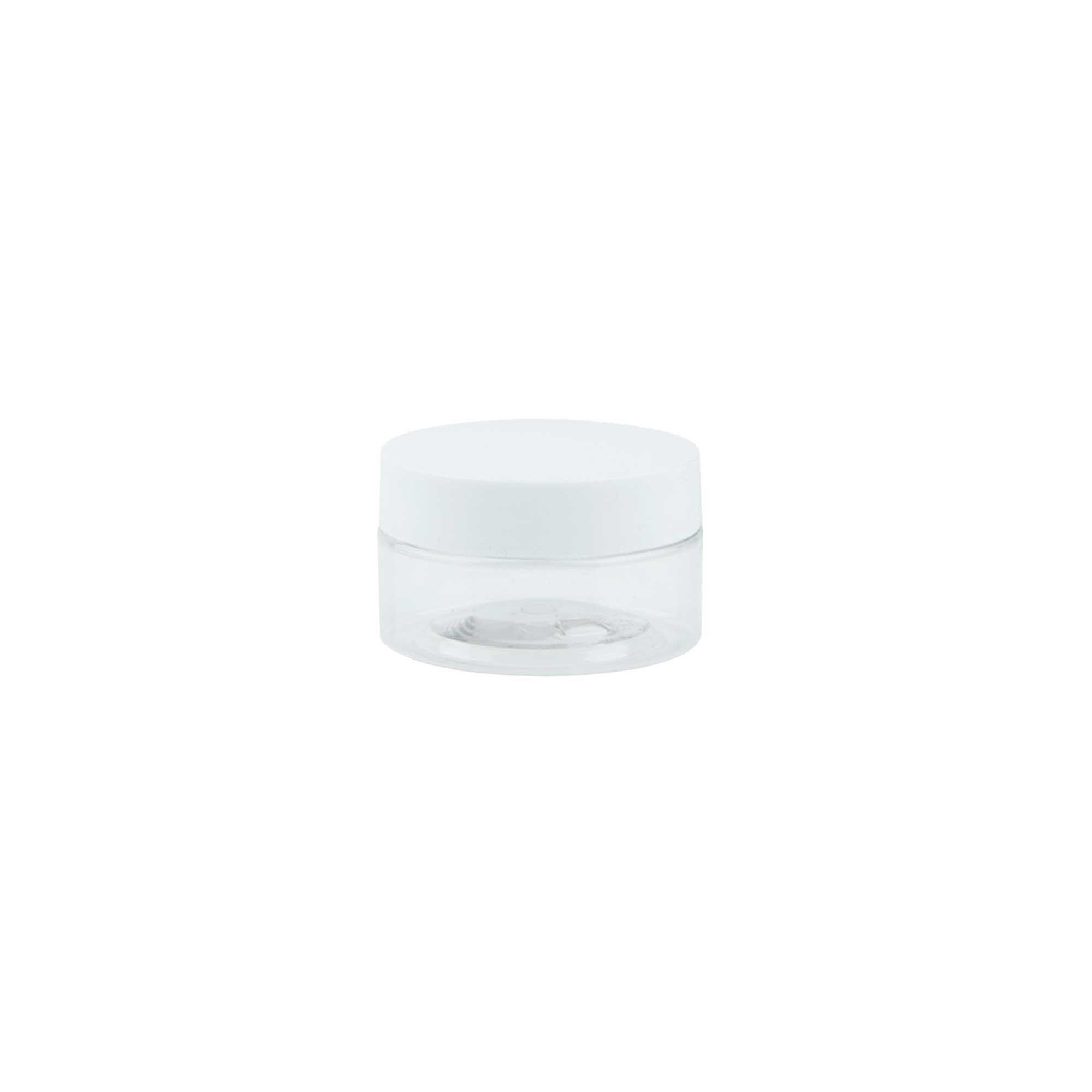 KLIO transparentna 50ml PET kozmetička kutija & beli poklopac - 402400/402920