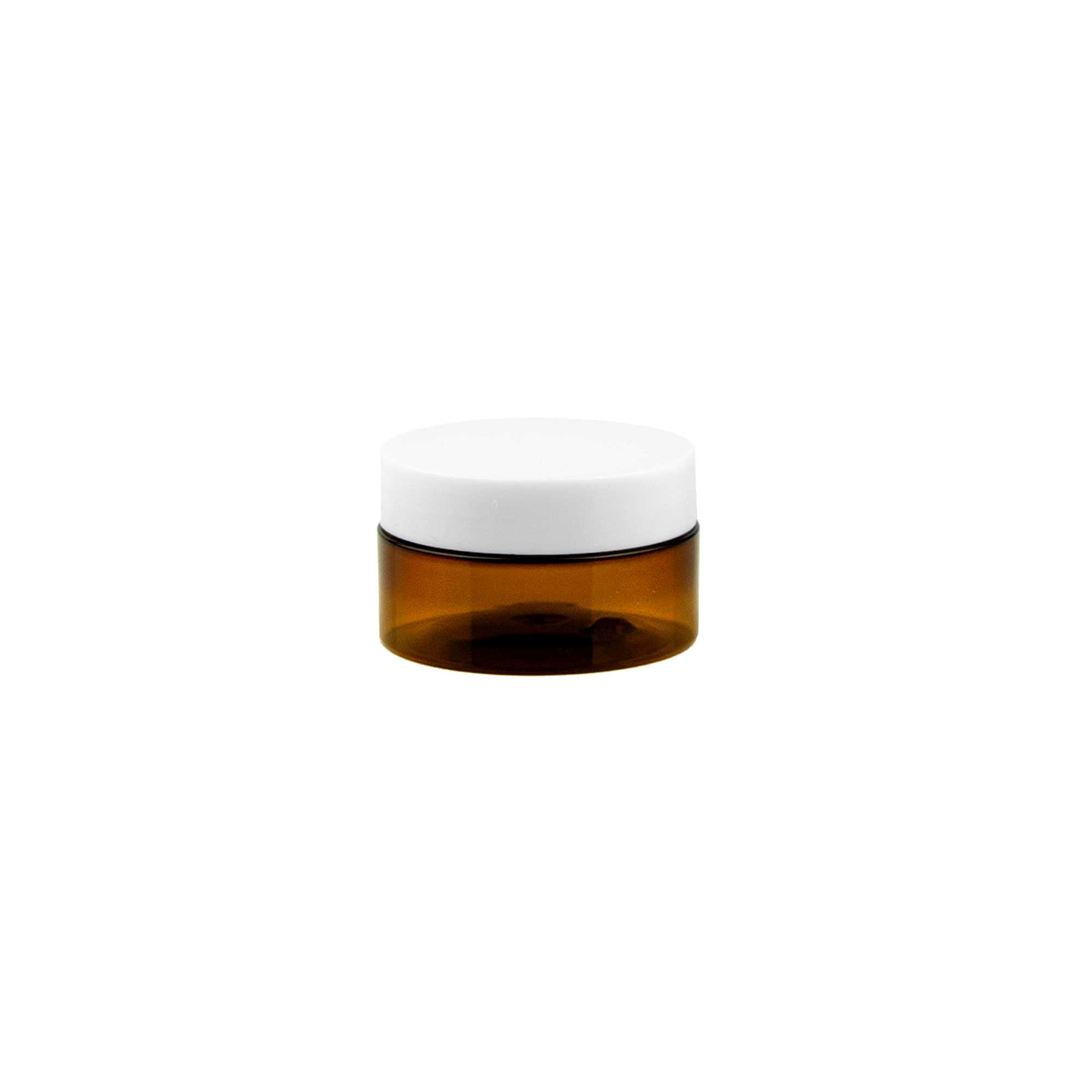 KLIO braon 50ml PET kozmetička kutija & beli poklopac - 402400/402920