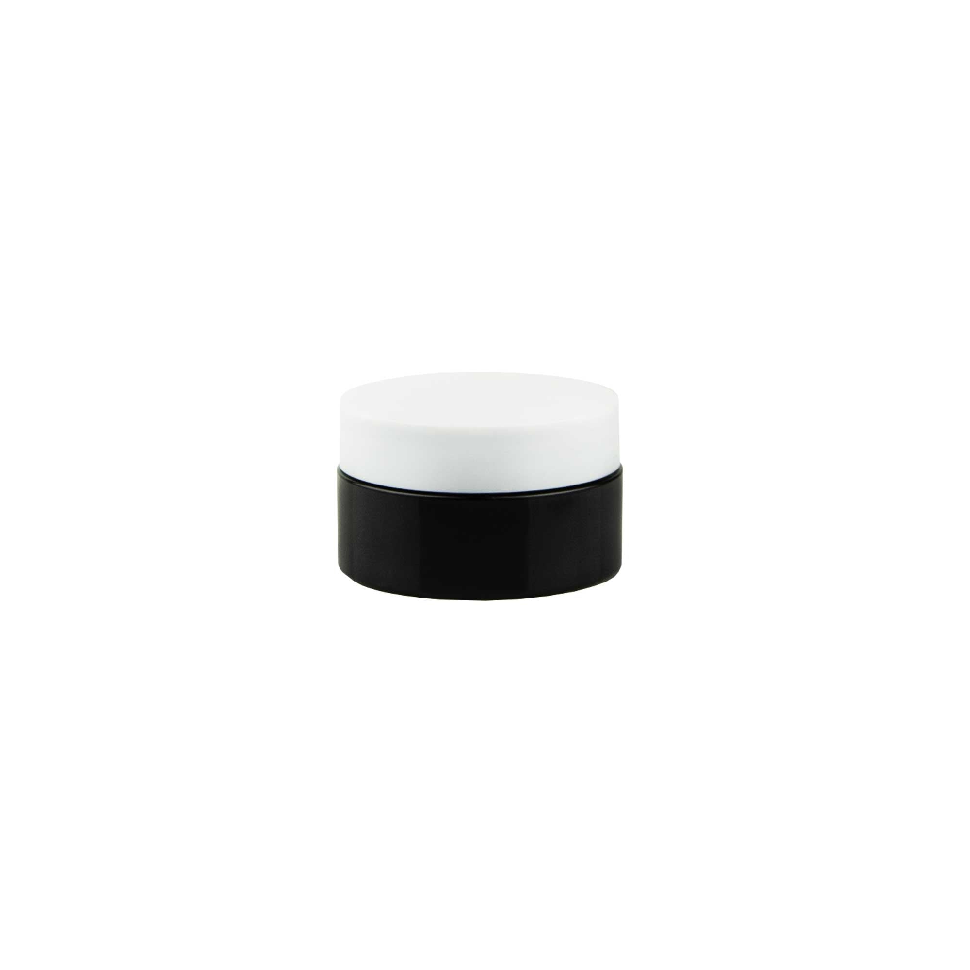 KLIO crna 50ml PET kozmetička kutija & beli poklopac - 402400/402920