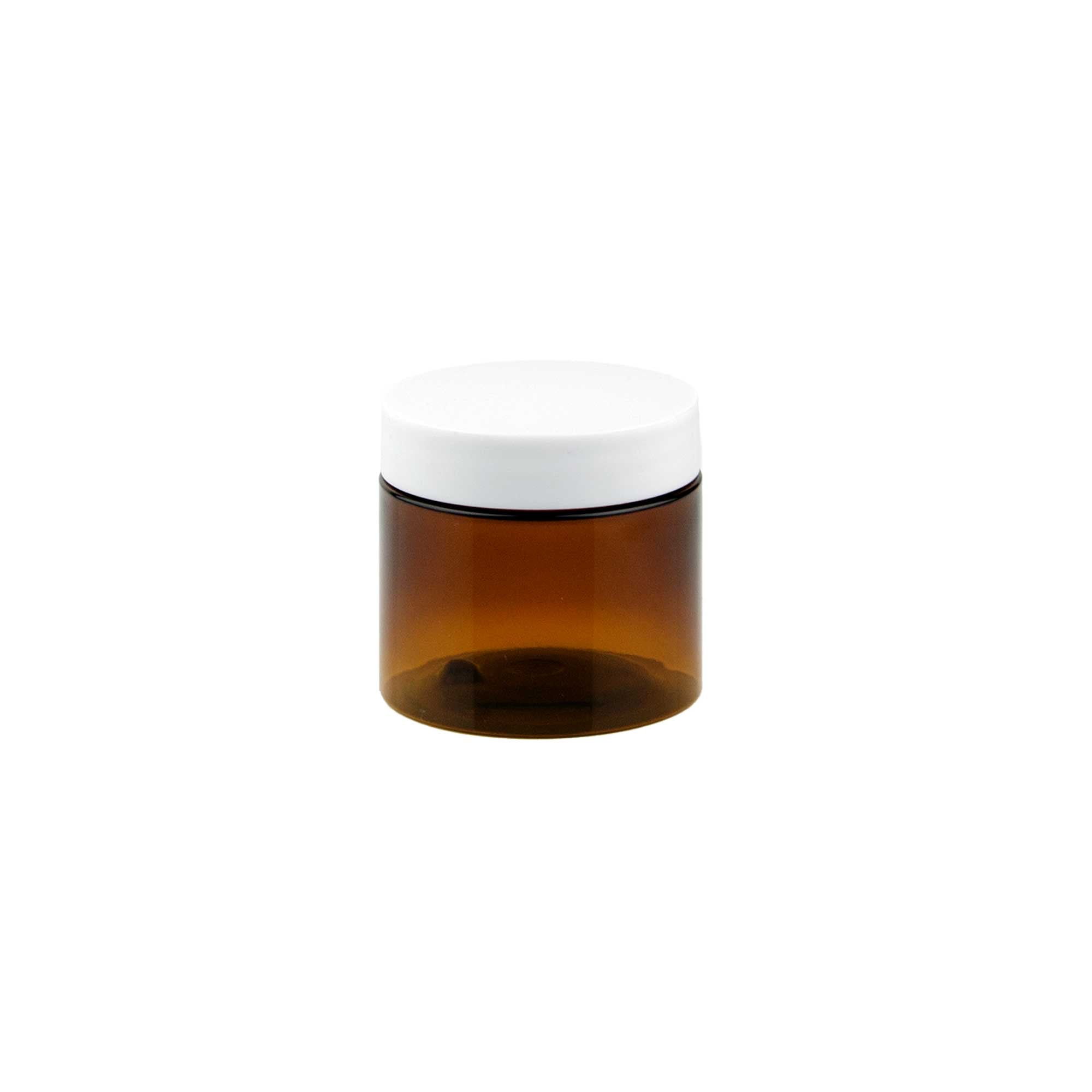 KLIO braon 100ml PET kozmetička kutija & beli poklopac - 402500/402920