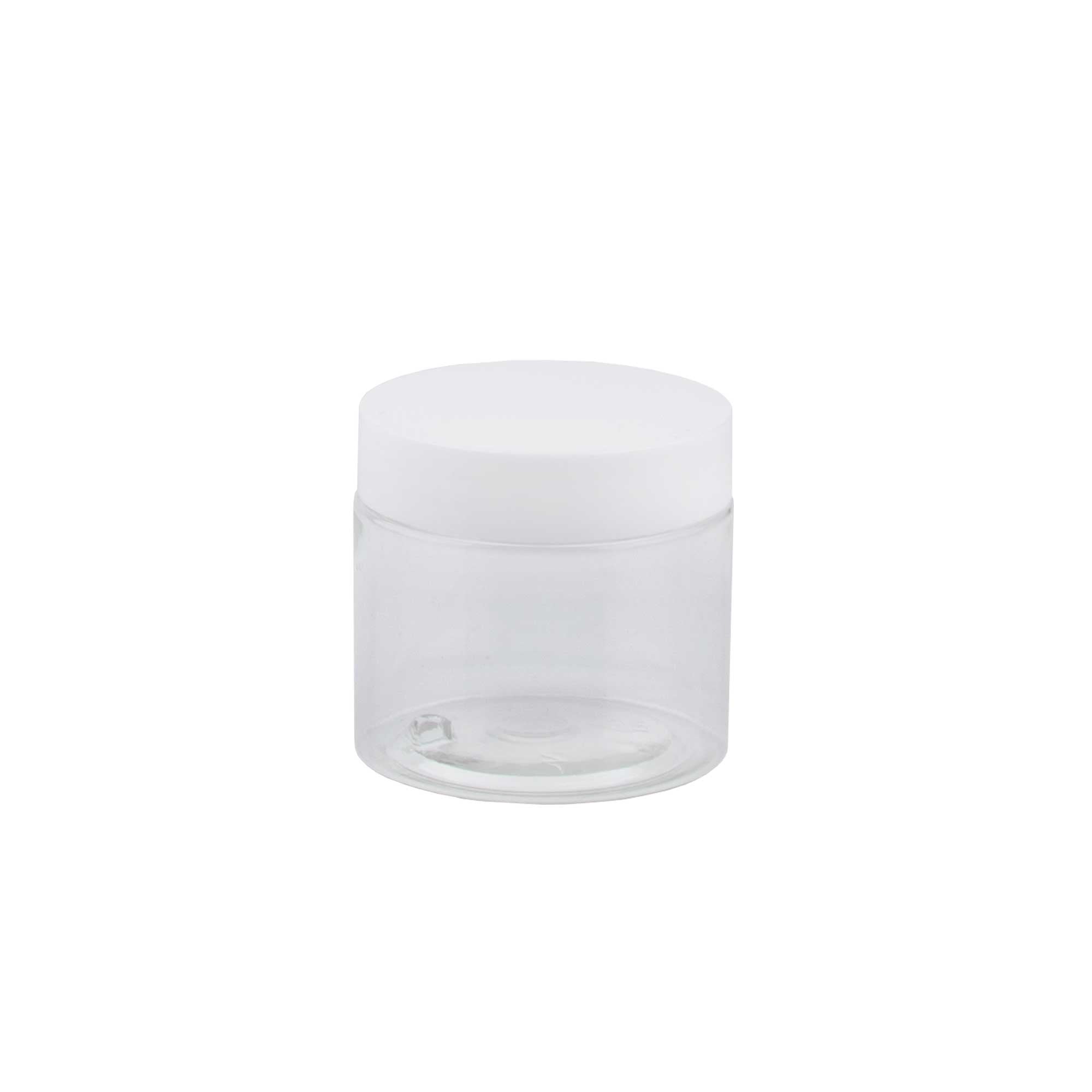 KLIO transparentna 100ml PET kozmetička kutija & beli poklopac - 402500/402920
