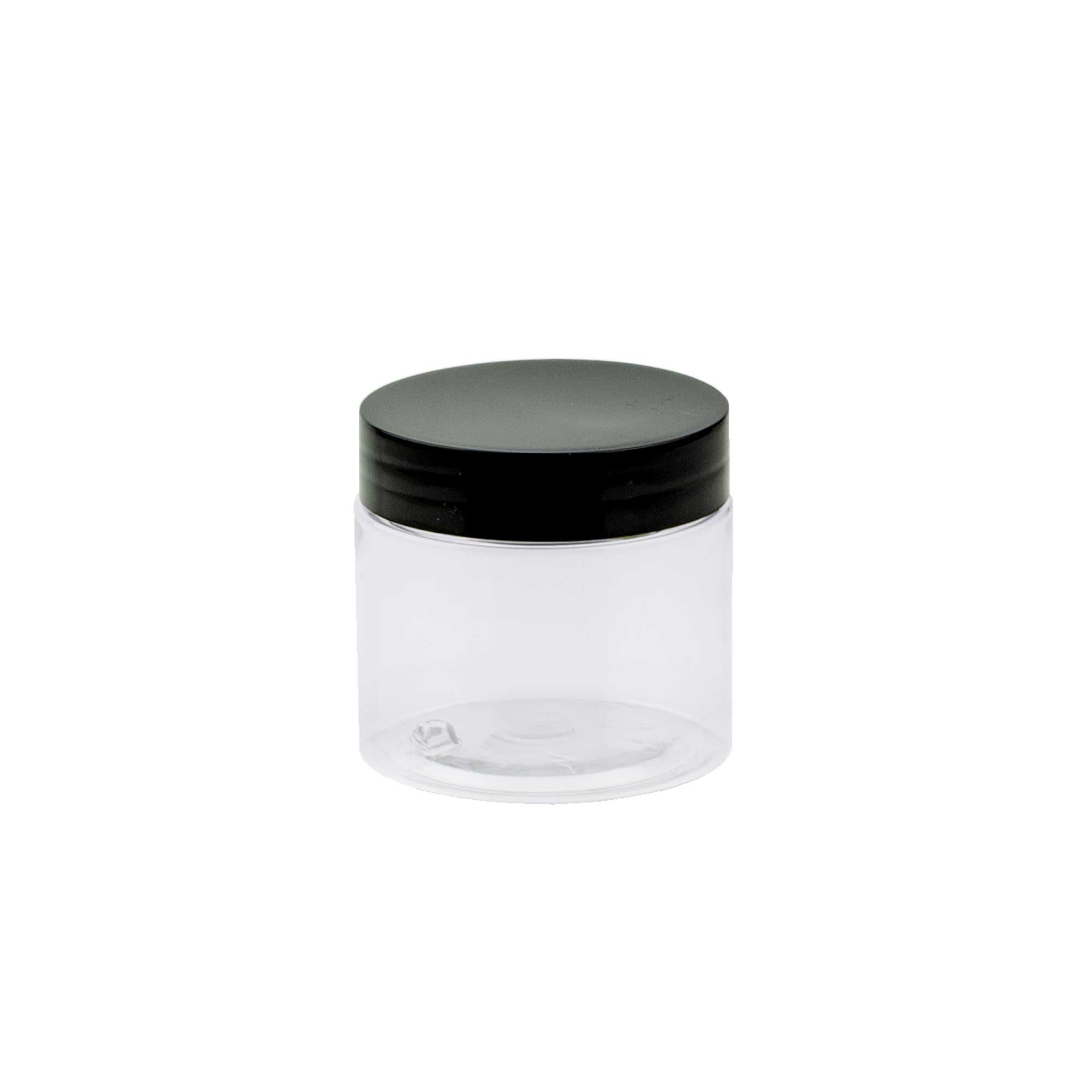KLIO transparentna 100ml PET kozmetička kutija & crni poklopac - 402500/402920