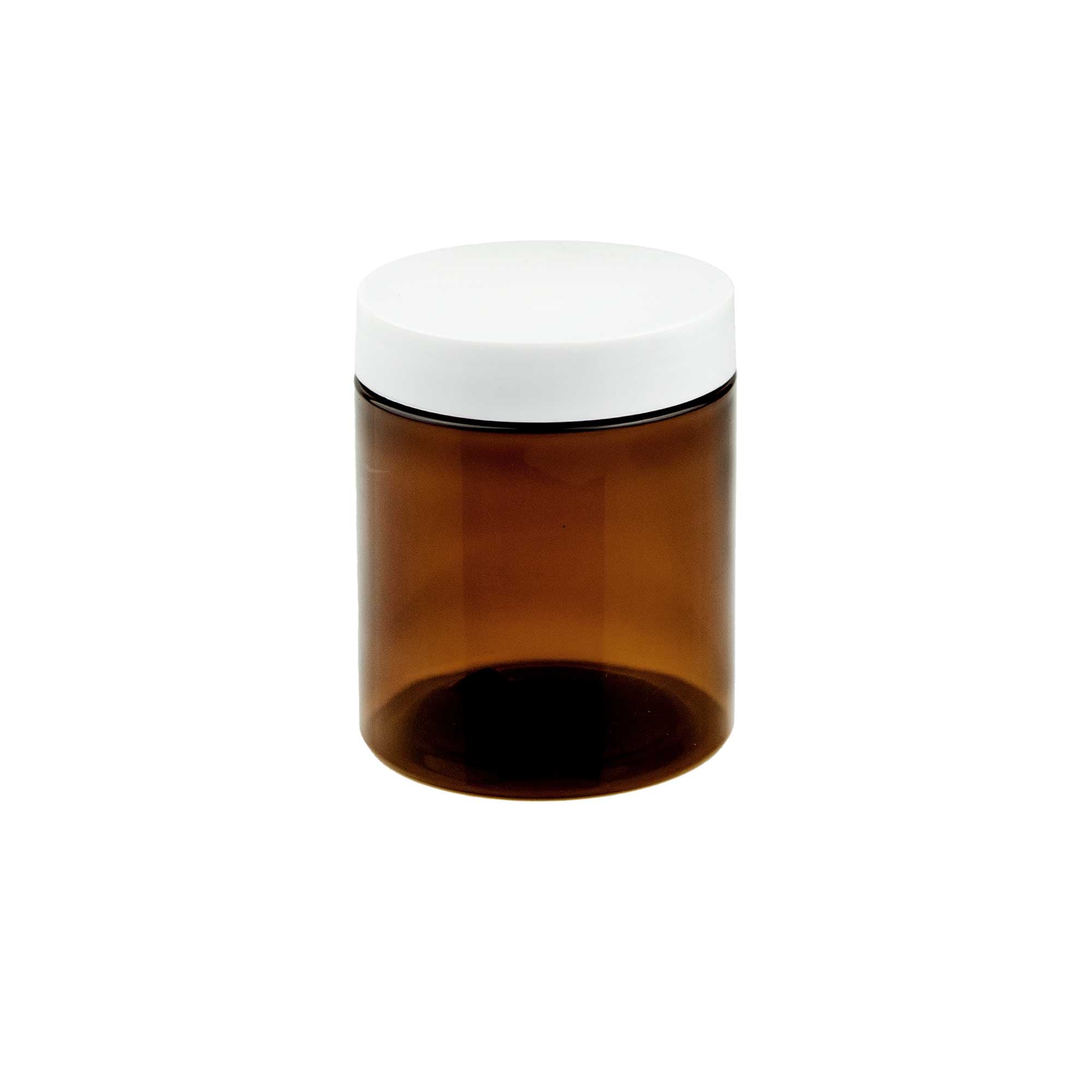 KLIO braon 250ml PET kozmetička kutija & beli poklopac - 402600/402950