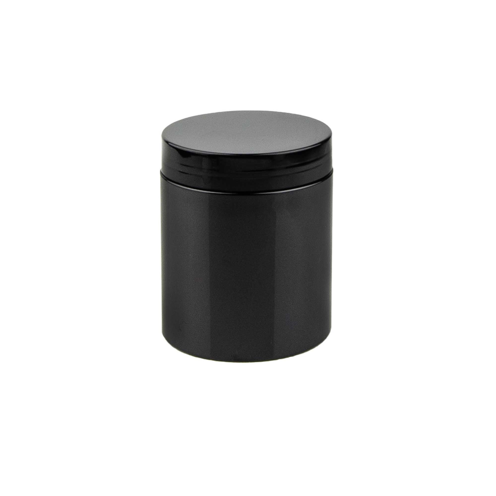 KLIO crna 250ml PET kozmetička kutija & crni poklopac - 402600/402940