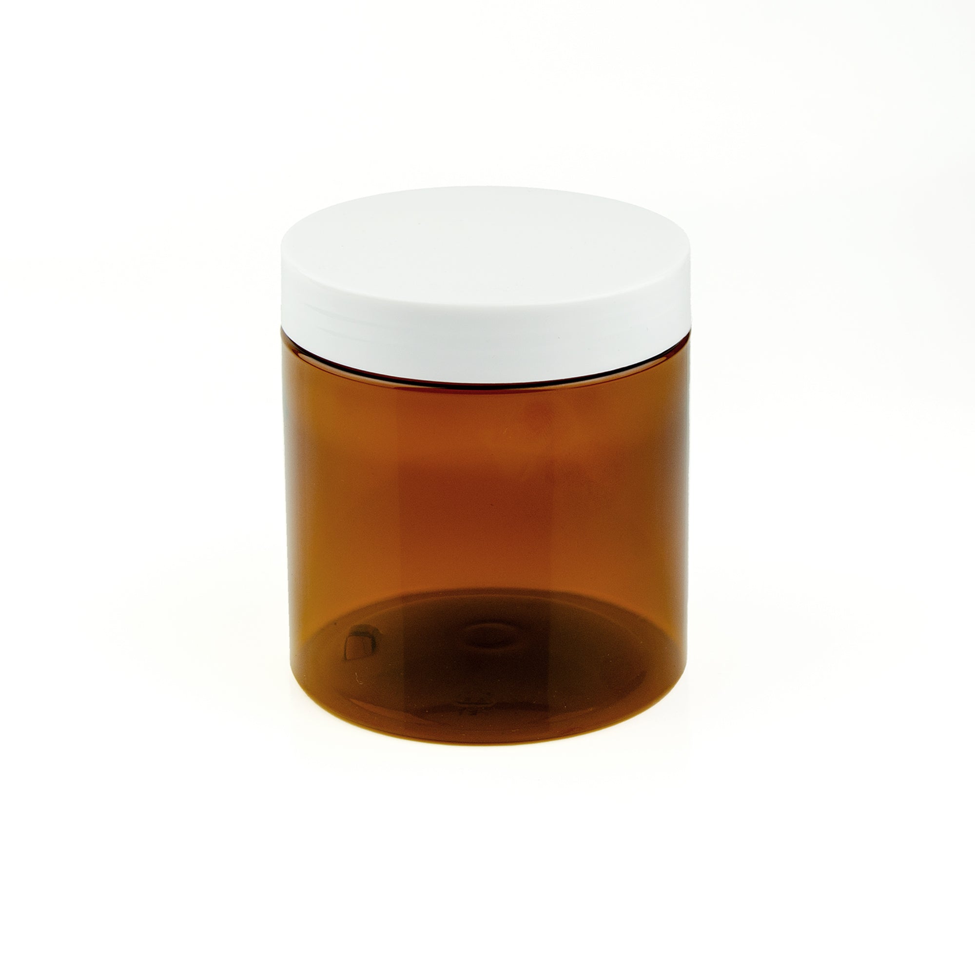 KLIO braon 500ml PET kozmetička kutija & beli poklopac - 402700/402960