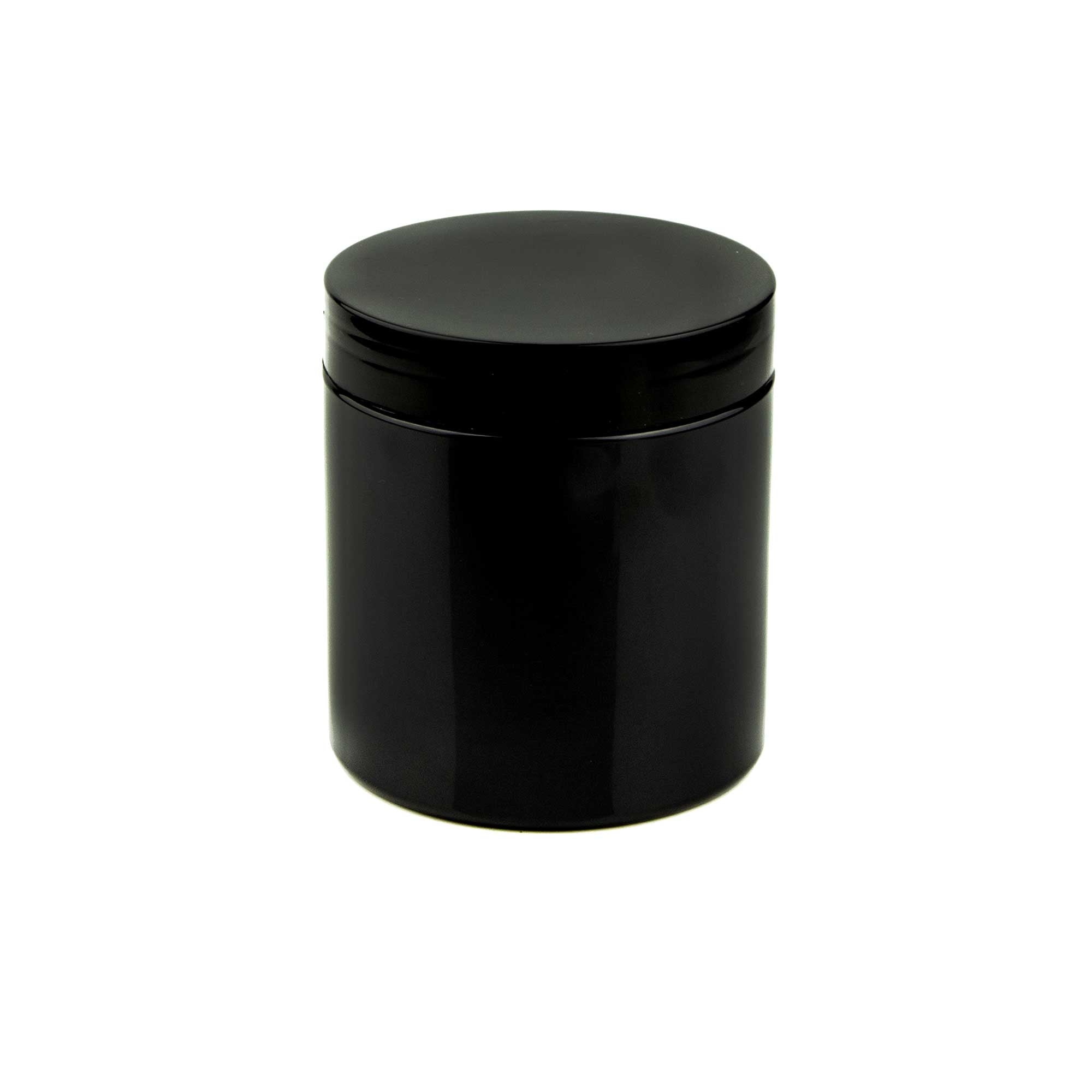 KLIO crna 500ml PET kozmetička kutija & crni poklopac - 402700/402960