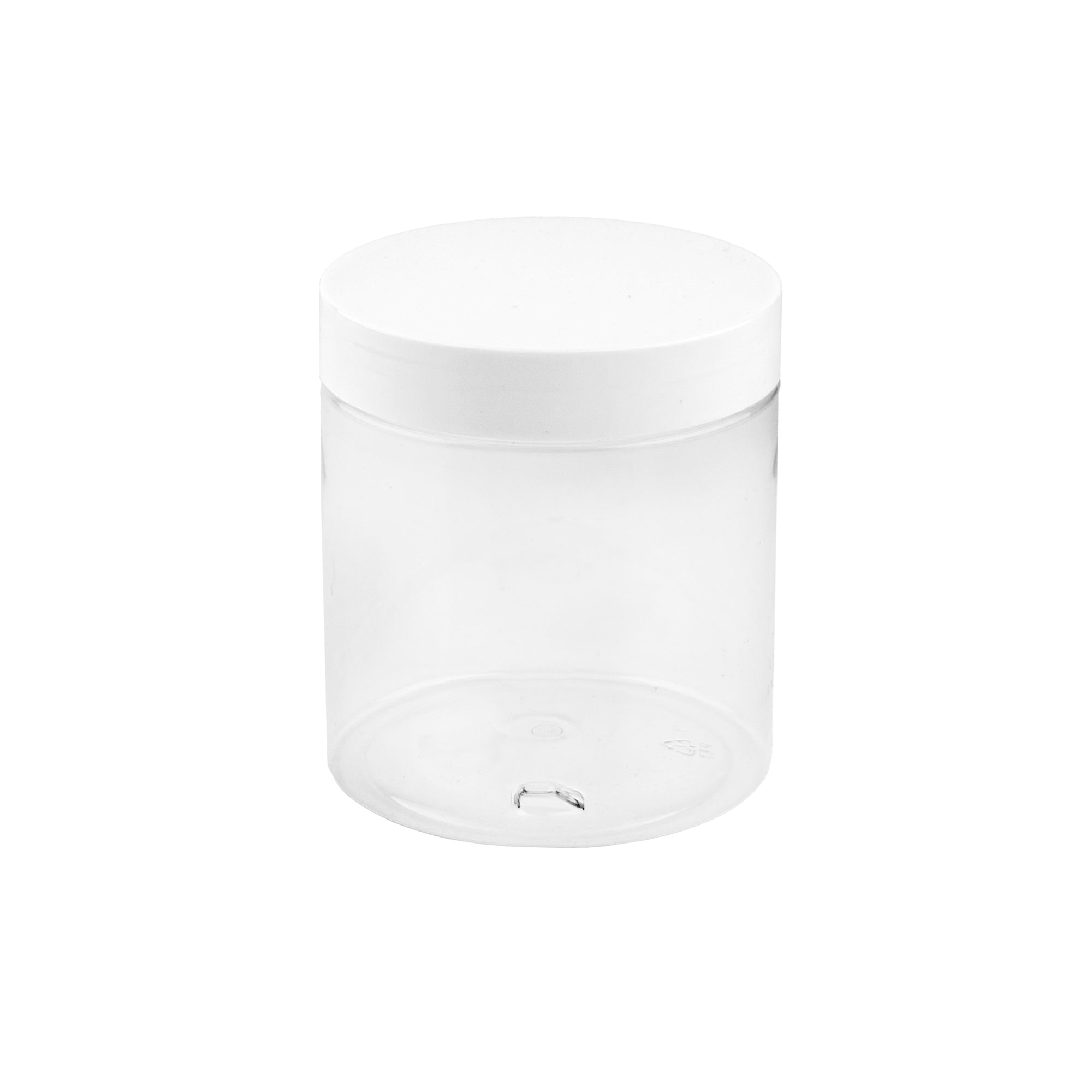 KLIO transparentna 500ml PET kozmetička kutija & beli poklopac - 402700/402960