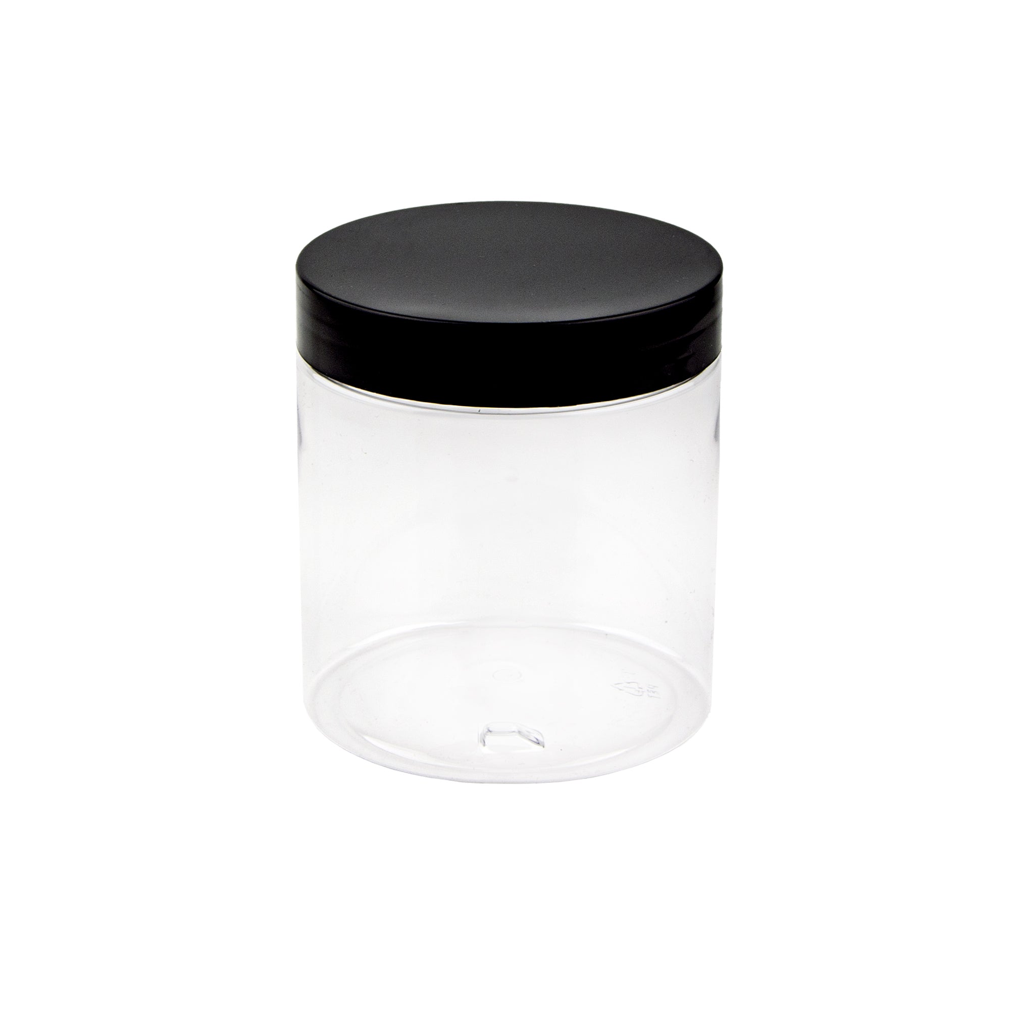 KLIO transparentna 500ml PET kozmetička kutija & crni poklopac - 402700/402960
