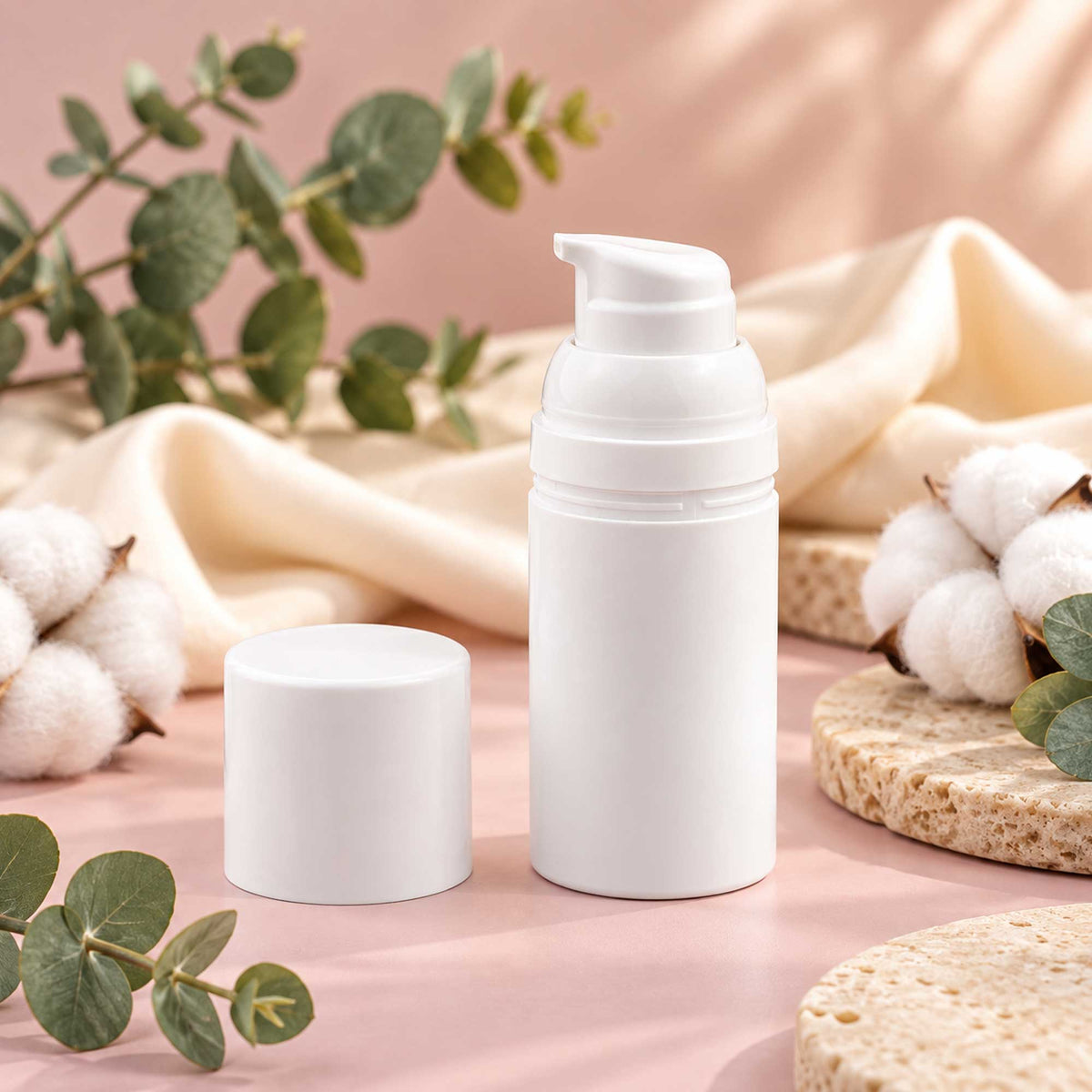 Airless boca 30ml, bela, beli poklopac - 404110