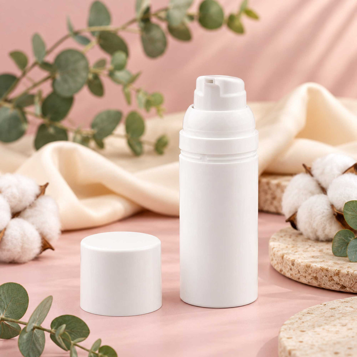 Airless boca 50ml, bela, beli poklopac - 404310