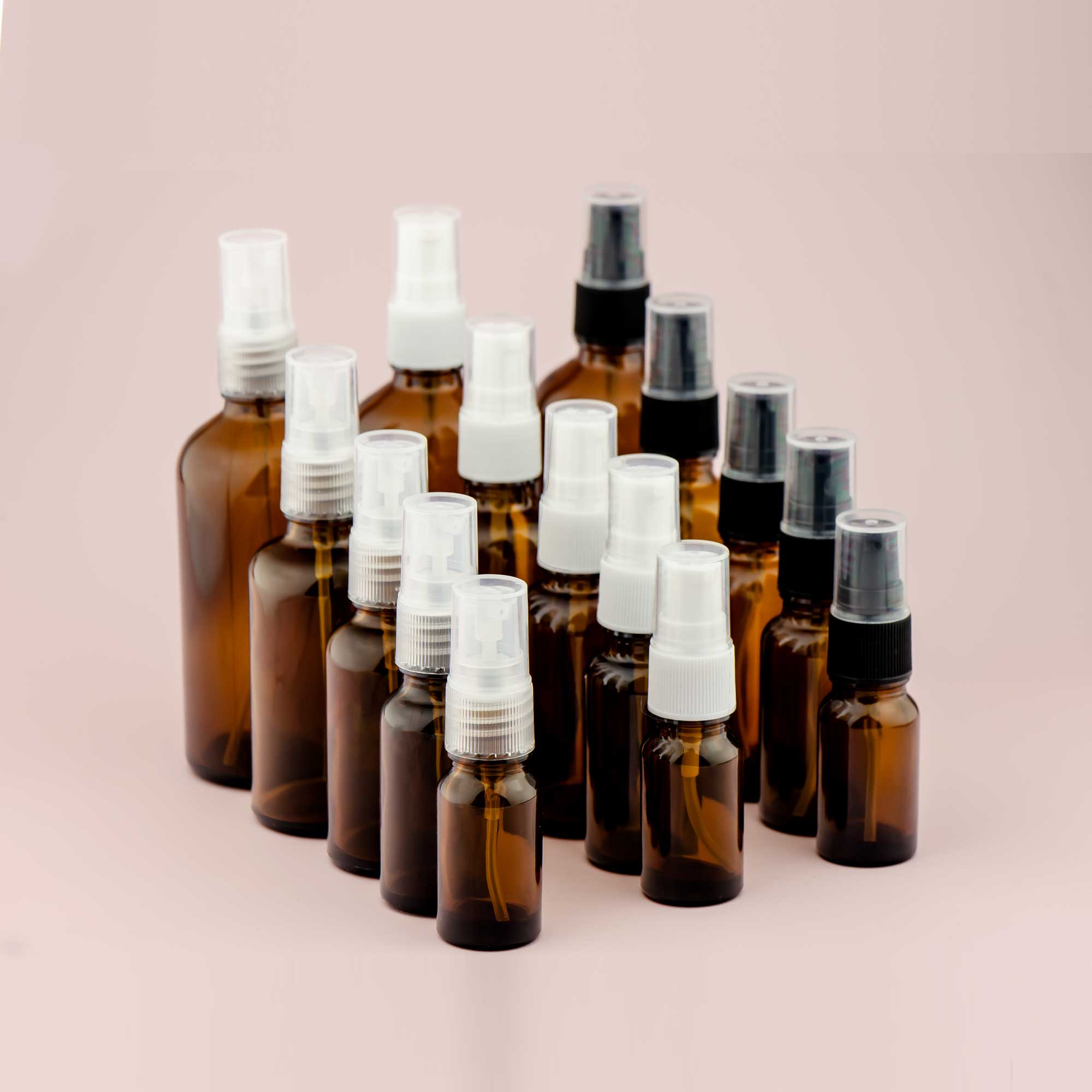 Staklena bočica 10-100ml, braon, sa gel-serum pumpicom - 411110/810-425100/110/120