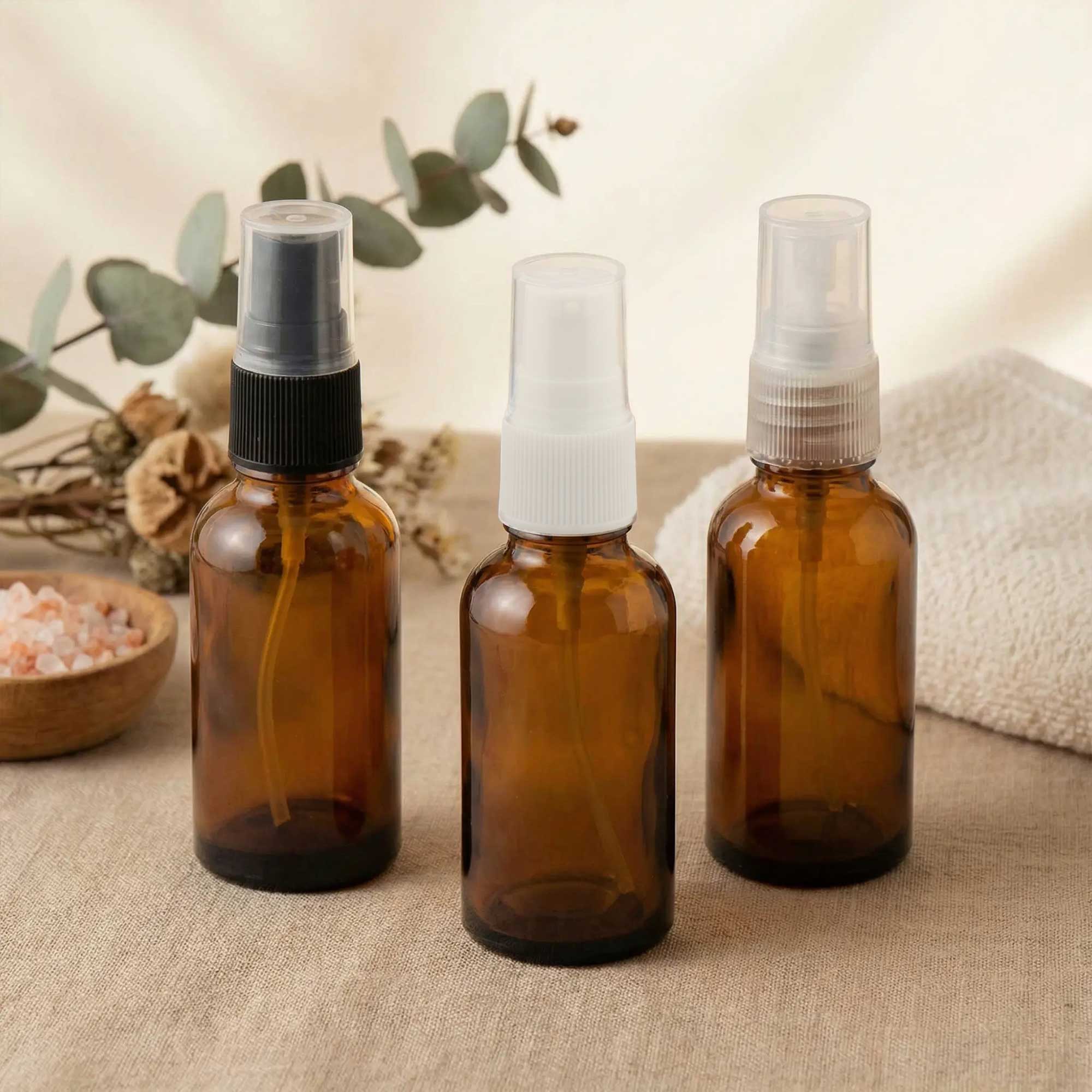 Staklena bočica 10-100ml, braon, sa gel-serum pumpicom - 411110/810-425100/110/120