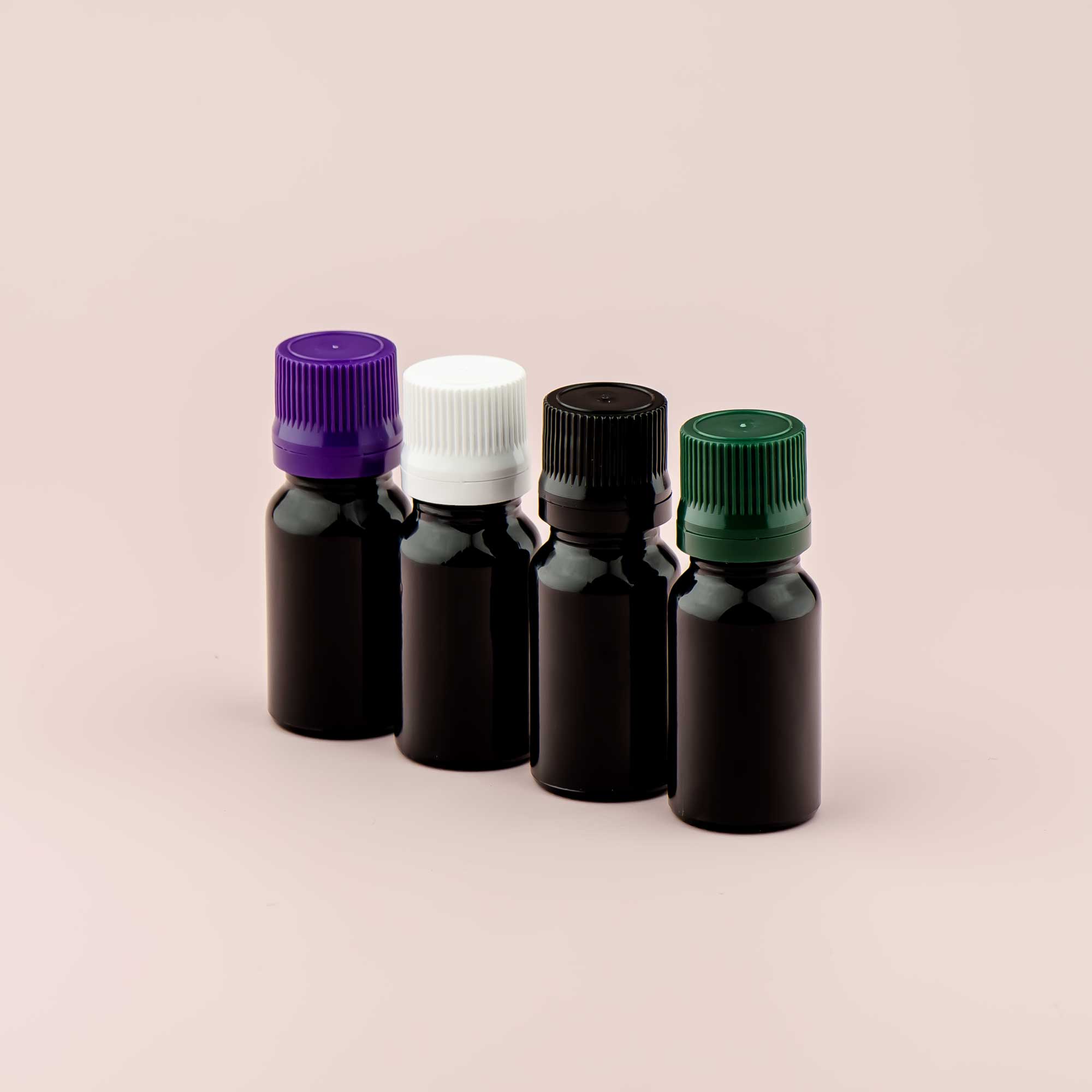 Staklena bočica 10ml, crna, sa kapaljkom - 411130-422100/150
