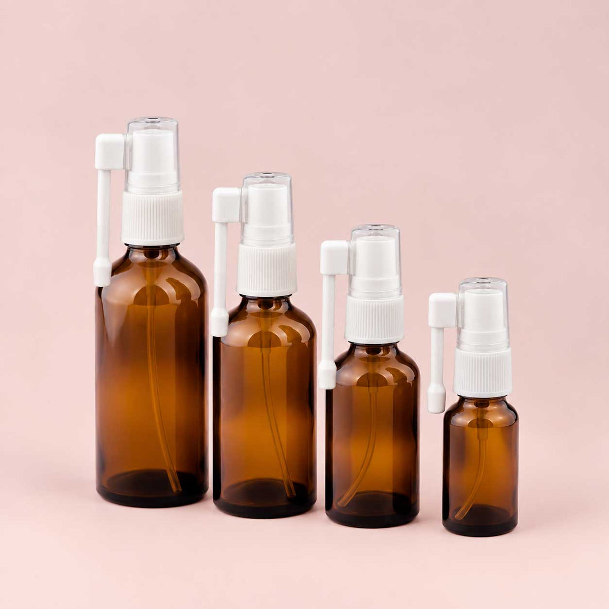 Staklena bočica 10-100ml, braon, sa oralnim sprej raspršivačem - 411110/810 - 424820