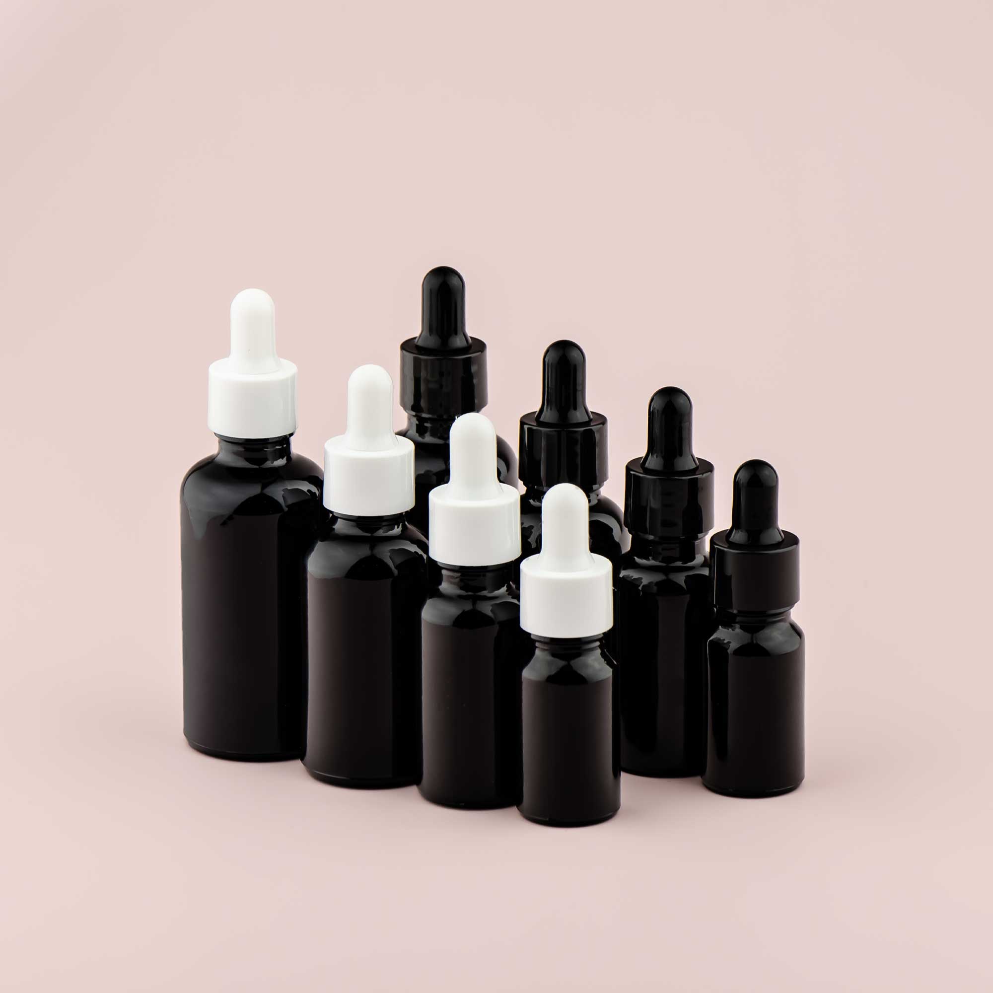Staklena bočica 10-100ml, crna, sa pipetom - 411130/830 - 423600/610