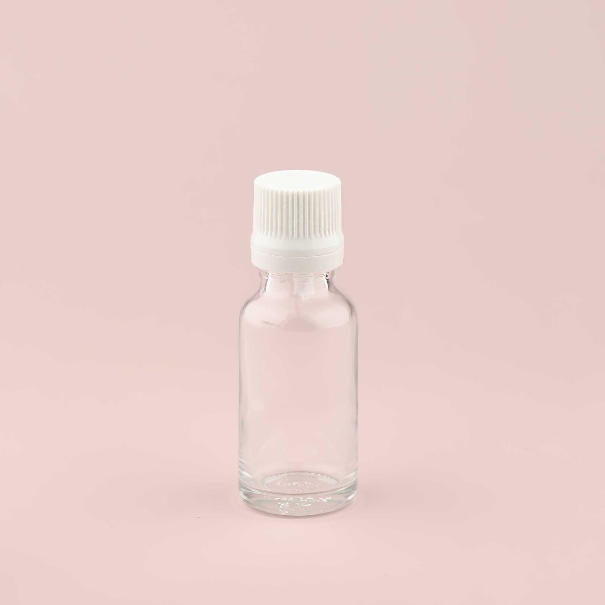 Staklena bočica 20ml, transparentna, sa kapaljkom - 411200-422100/150