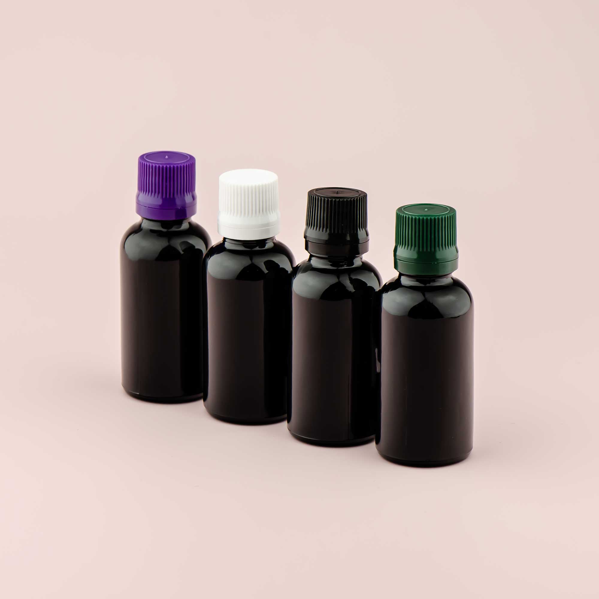 Staklena bočica 30ml, crna, sa kapaljkom - 411330-422100/150