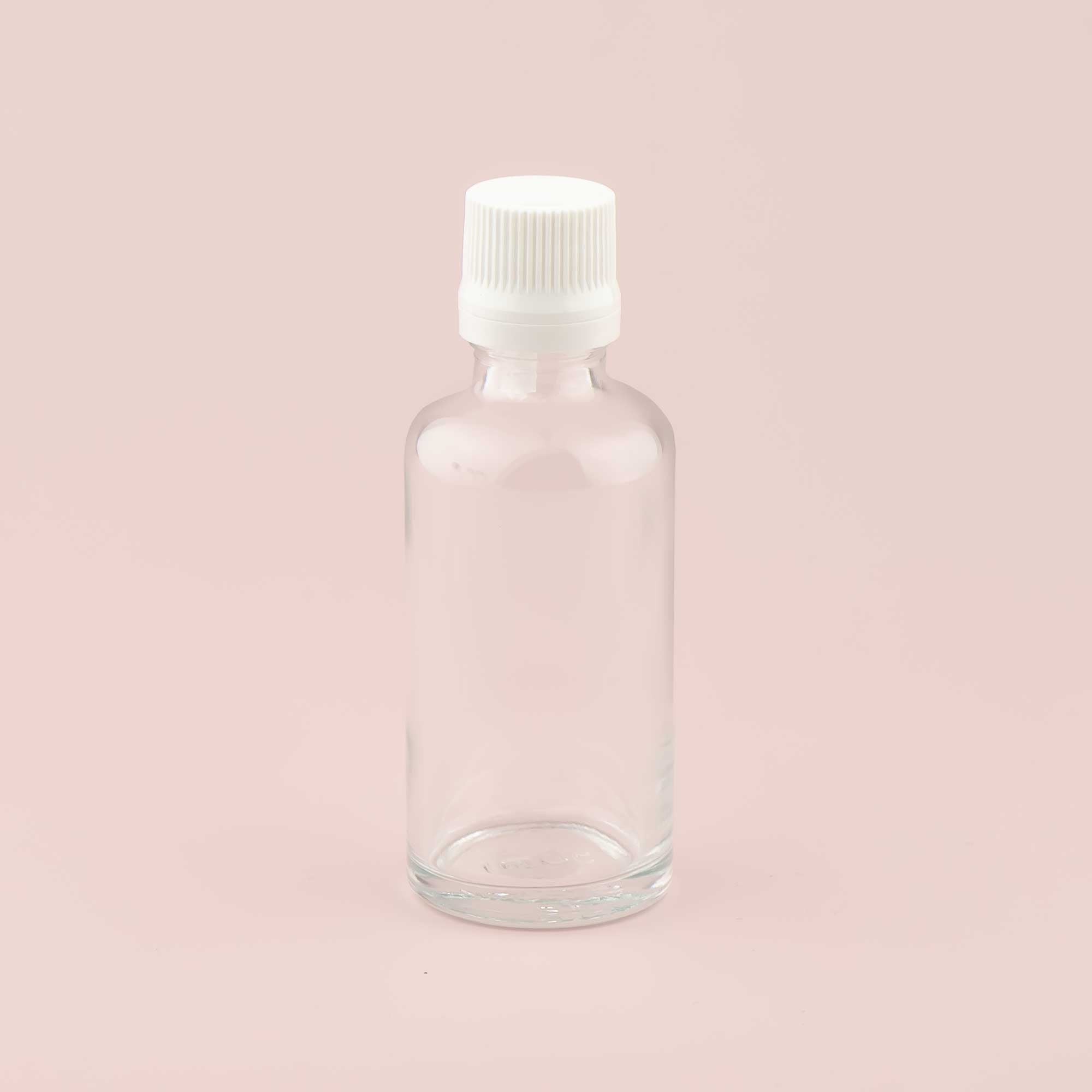 Staklena bočica 50ml, transparentna, sa kapaljkom - 411500-422100/150