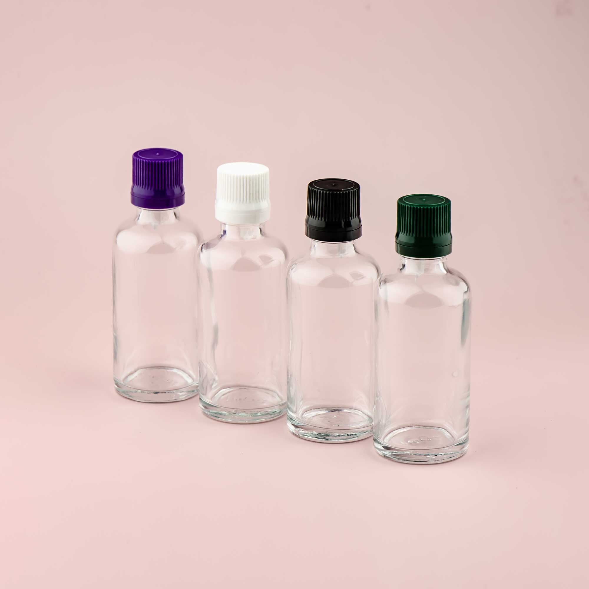 Staklena bočica 50ml, transparentna, sa kapaljkom - 411500-422100/150
