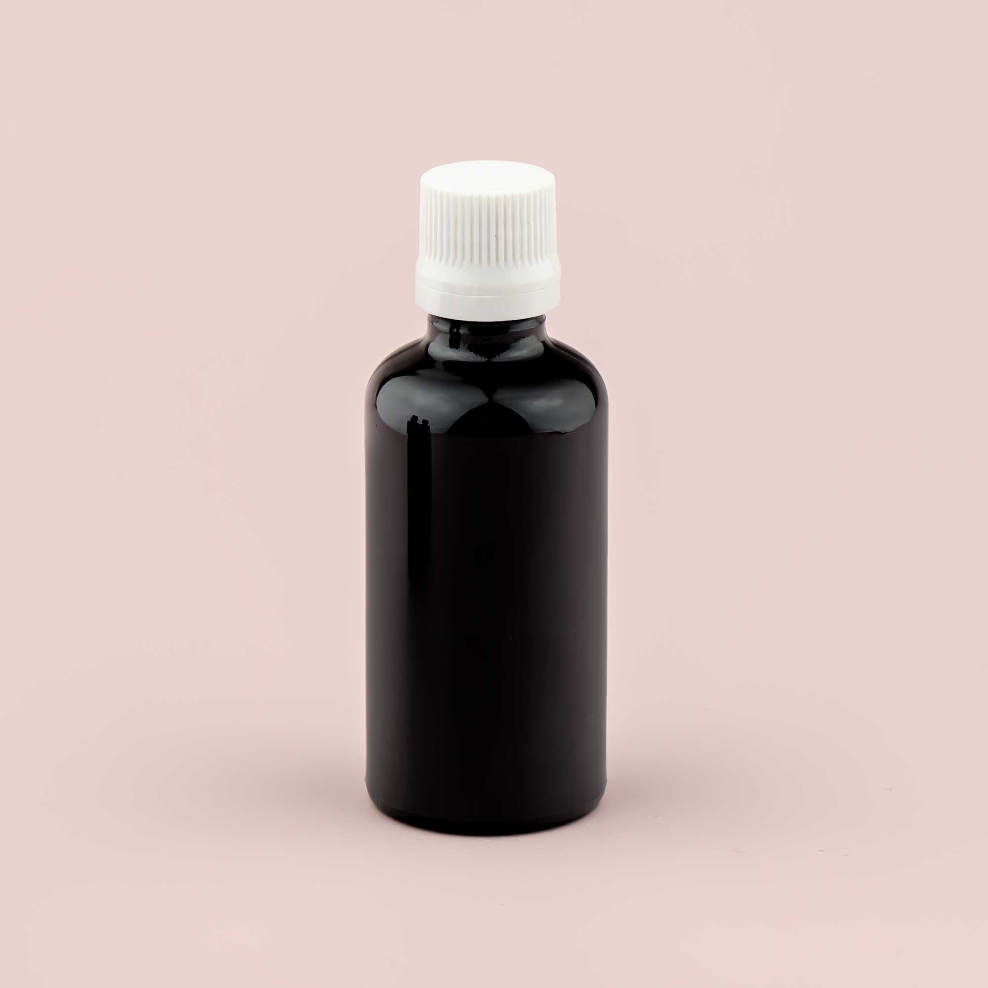 Staklena bočica 50ml, crna, sa kapaljkom - 411530-422100/150