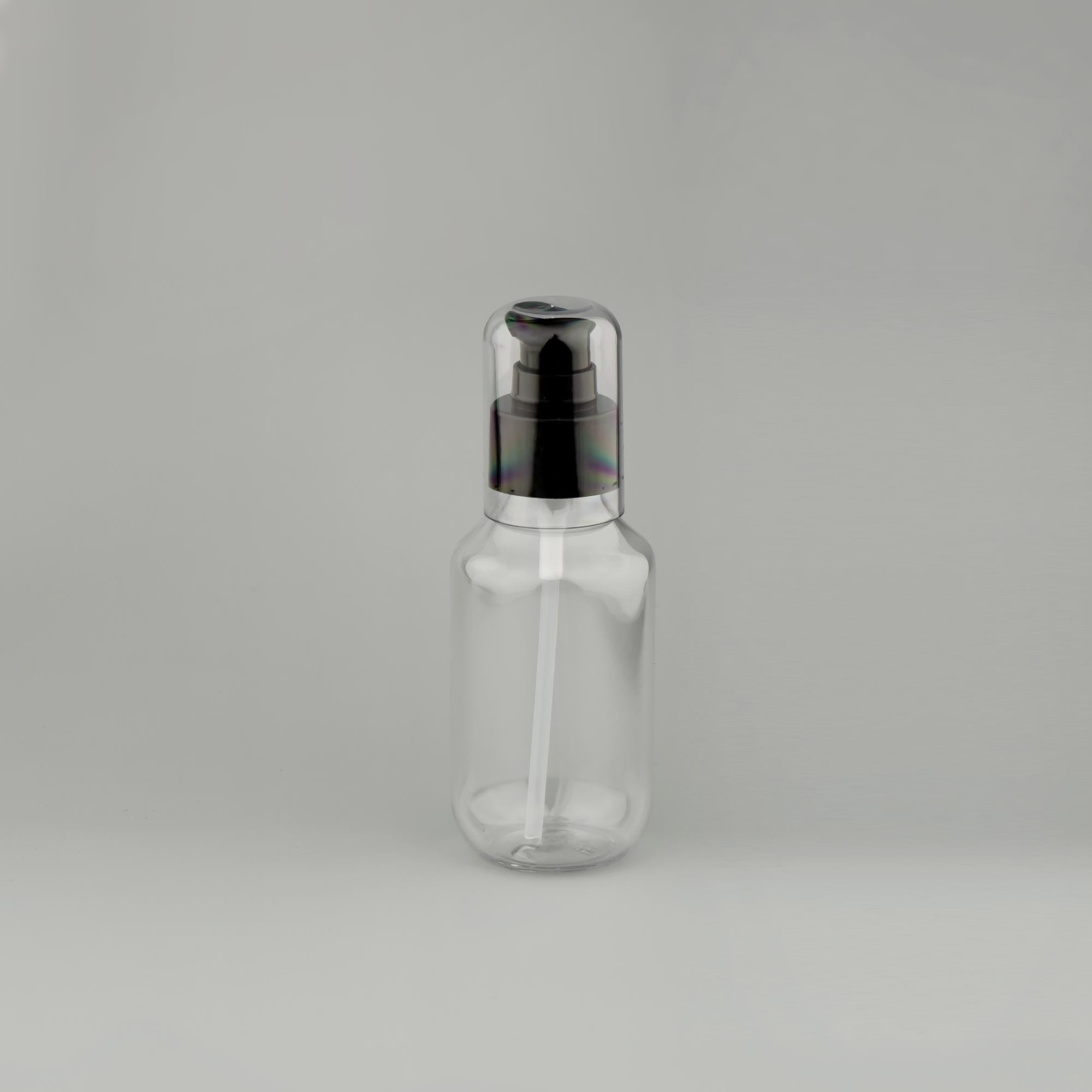 transparentna PET Boston boca 100 ml sa gel serum pumpicom kozmetička ambalaža