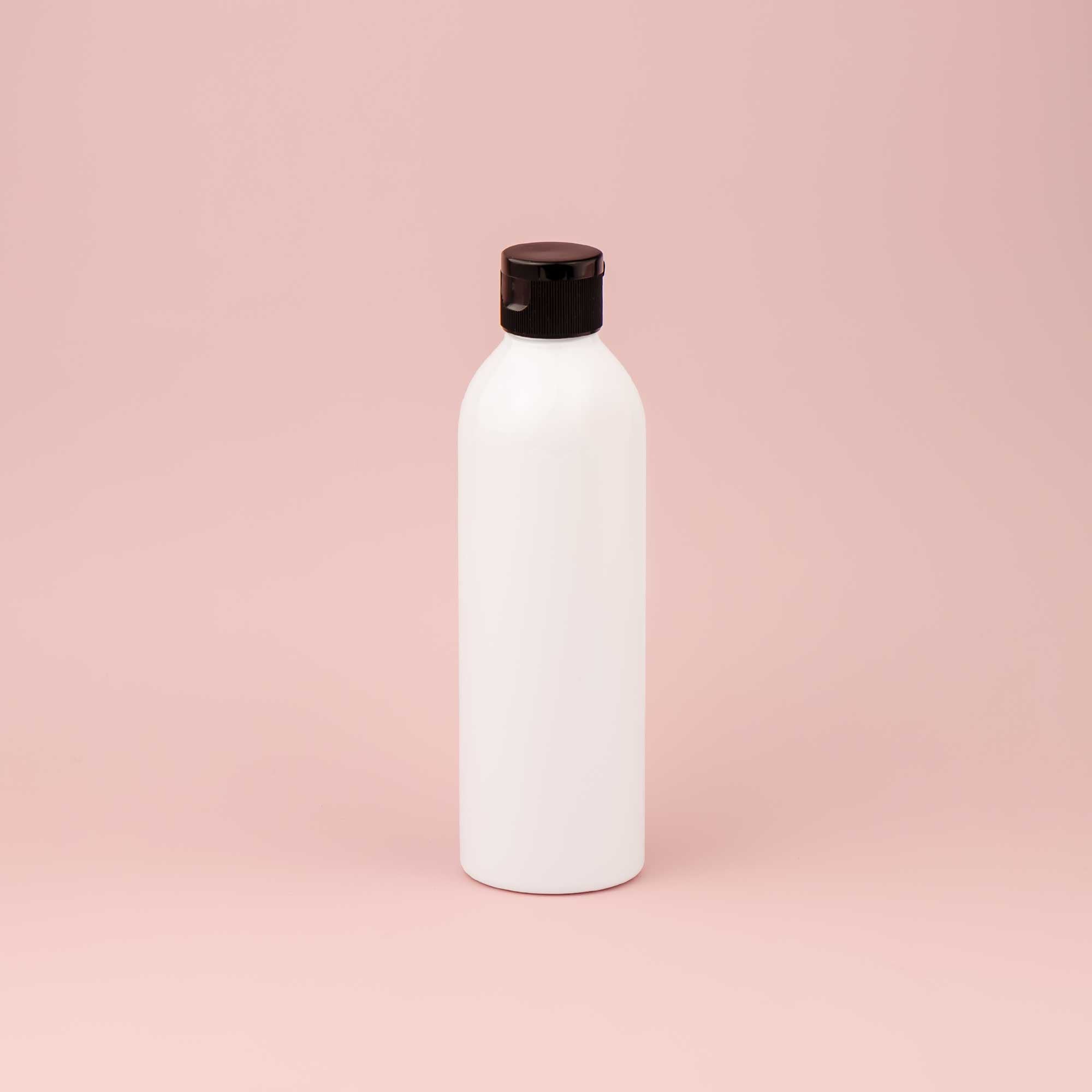 RIO PET boca bela sa crnim flip top zatvaračem kozmetička ambalaža 250ml