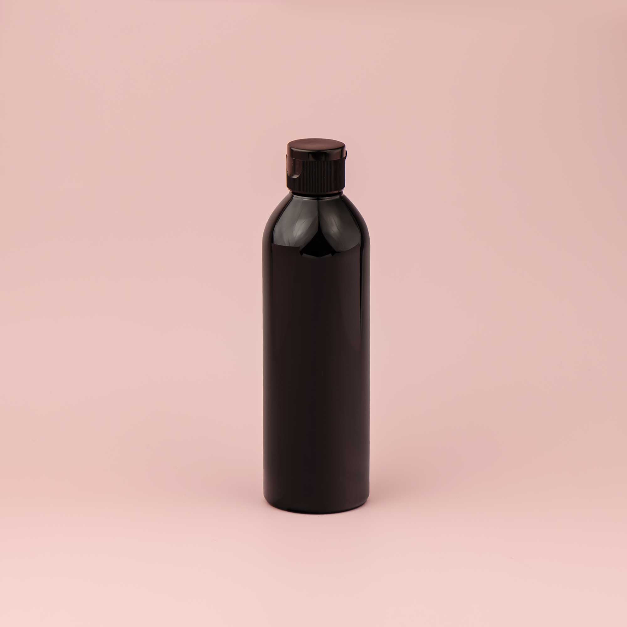 crna PET boca sa flip top poklopcem 250ml ambalaža za šampon losion i ge