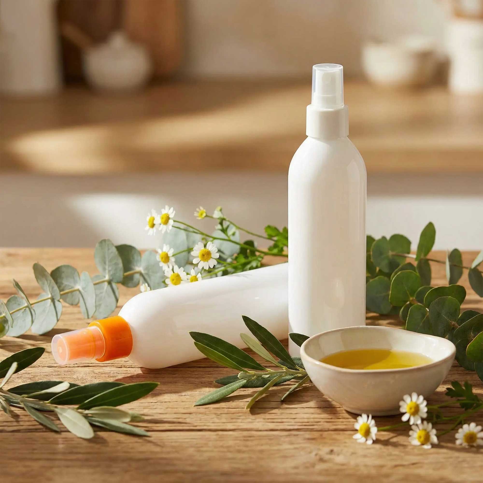 bela PET boca sa oil spray pumpicom za ulja i viskozne formulacije 24mm