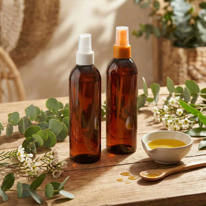 amber PET boca sa oil spray pumpicom za ulja i viskozne formulacije 24mm ambalaža