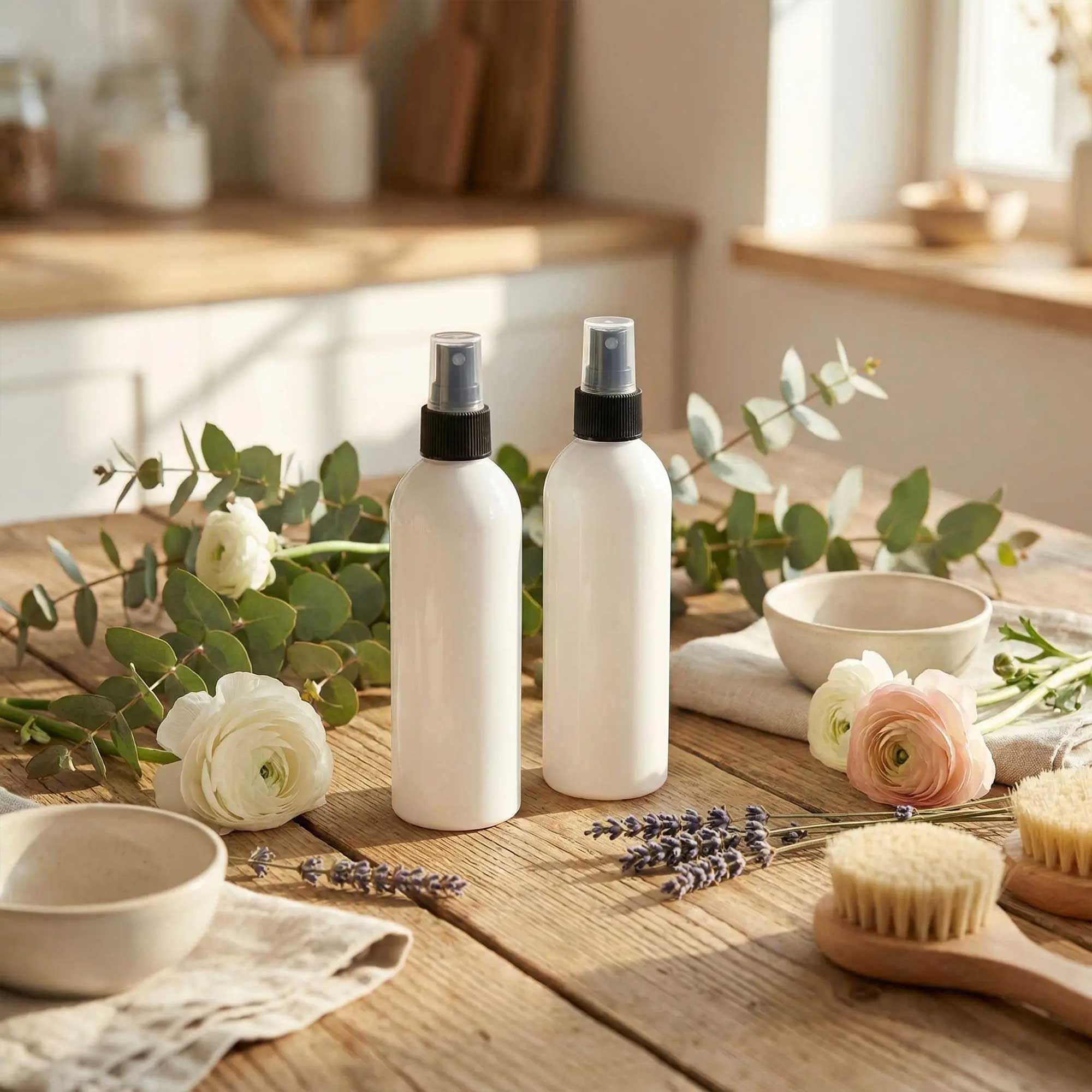 bela PET boca sa sprej pumpicom za tonik hidrolat i hair mist ambalaža