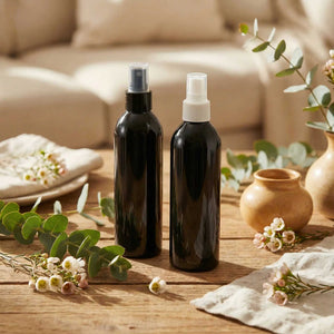 crna PET boca sa sprej pumpicom za tonik hidrolat i hair mist ambalaža
