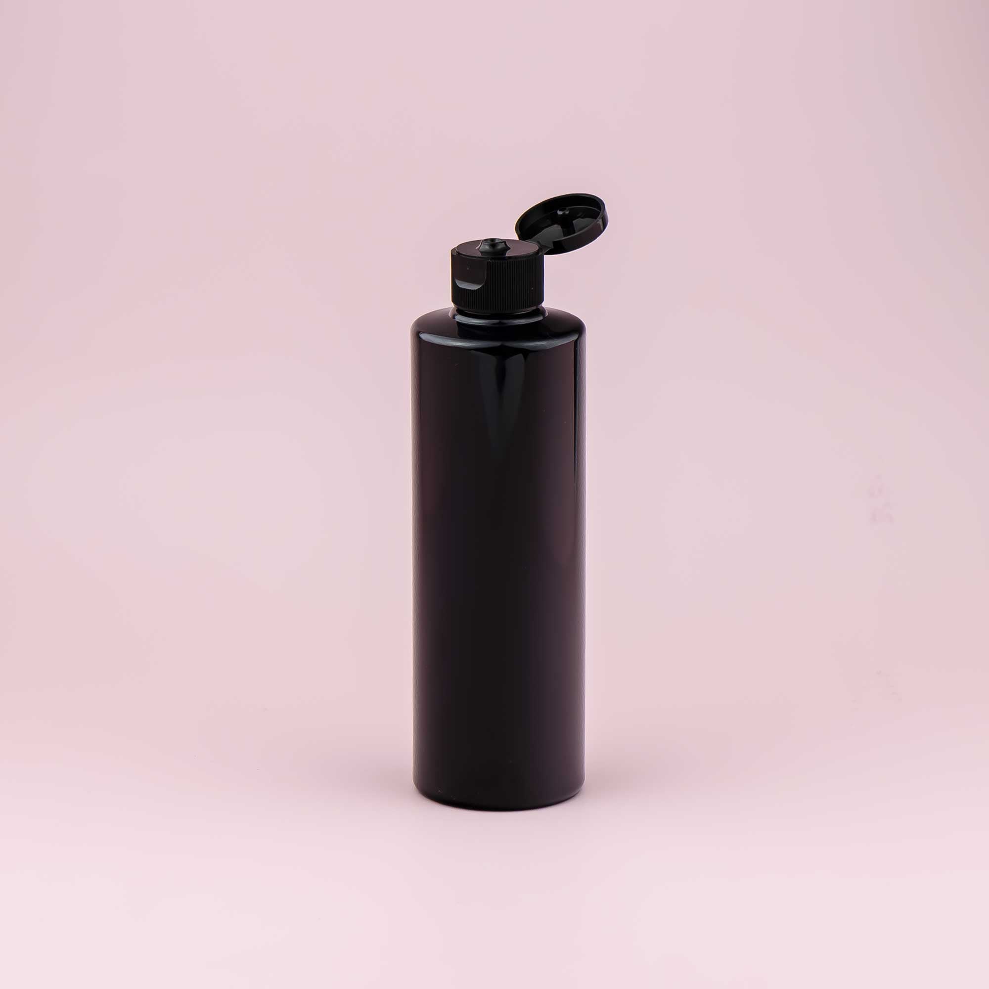 crna pet boca 250 ml lima sa flip top zatvaračem crni poklopac kozmetička ambalaža 24mm