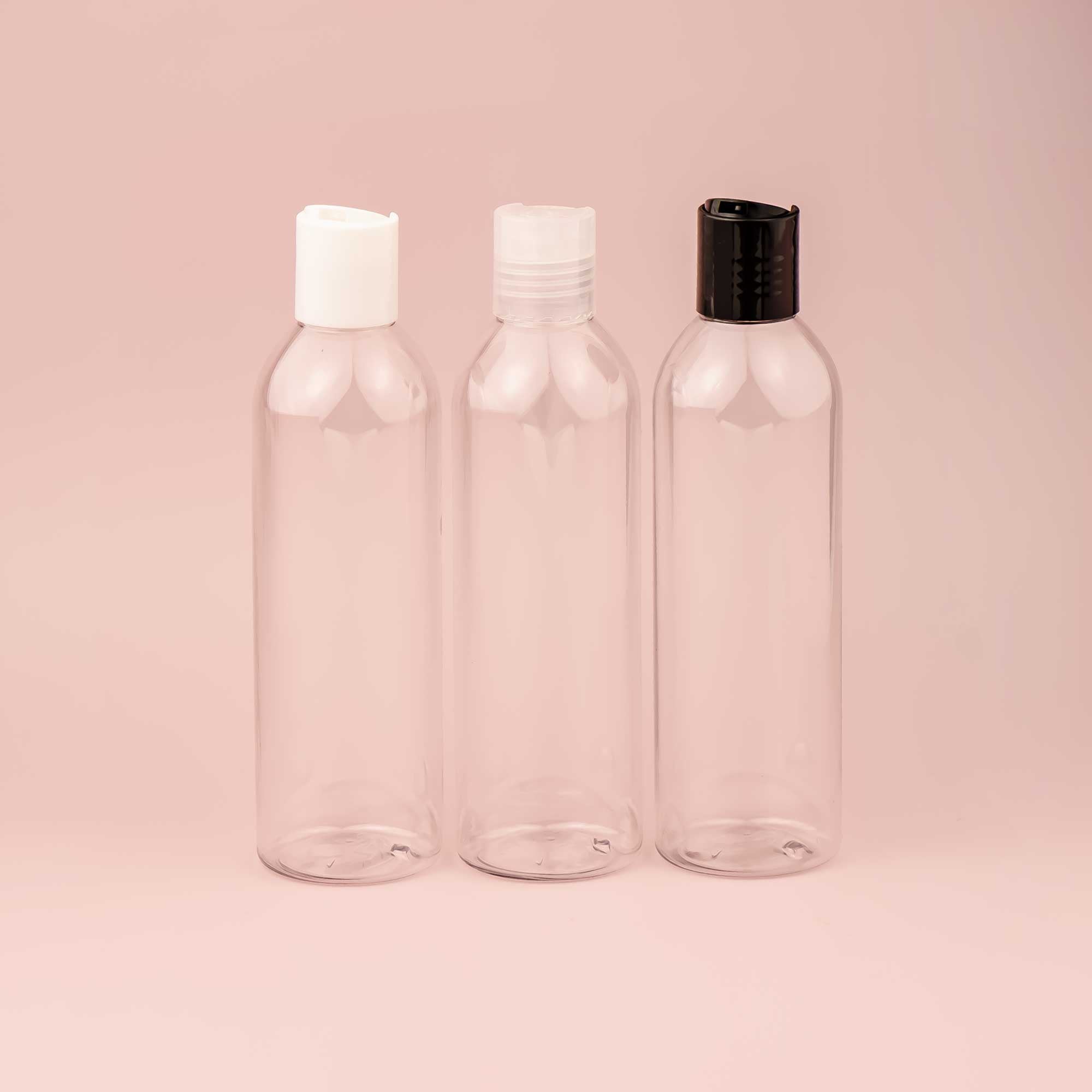 RIO PET boca transparentna 250ml 500ml sa disk top zatvaračem kozmetička ambalaža 24mm